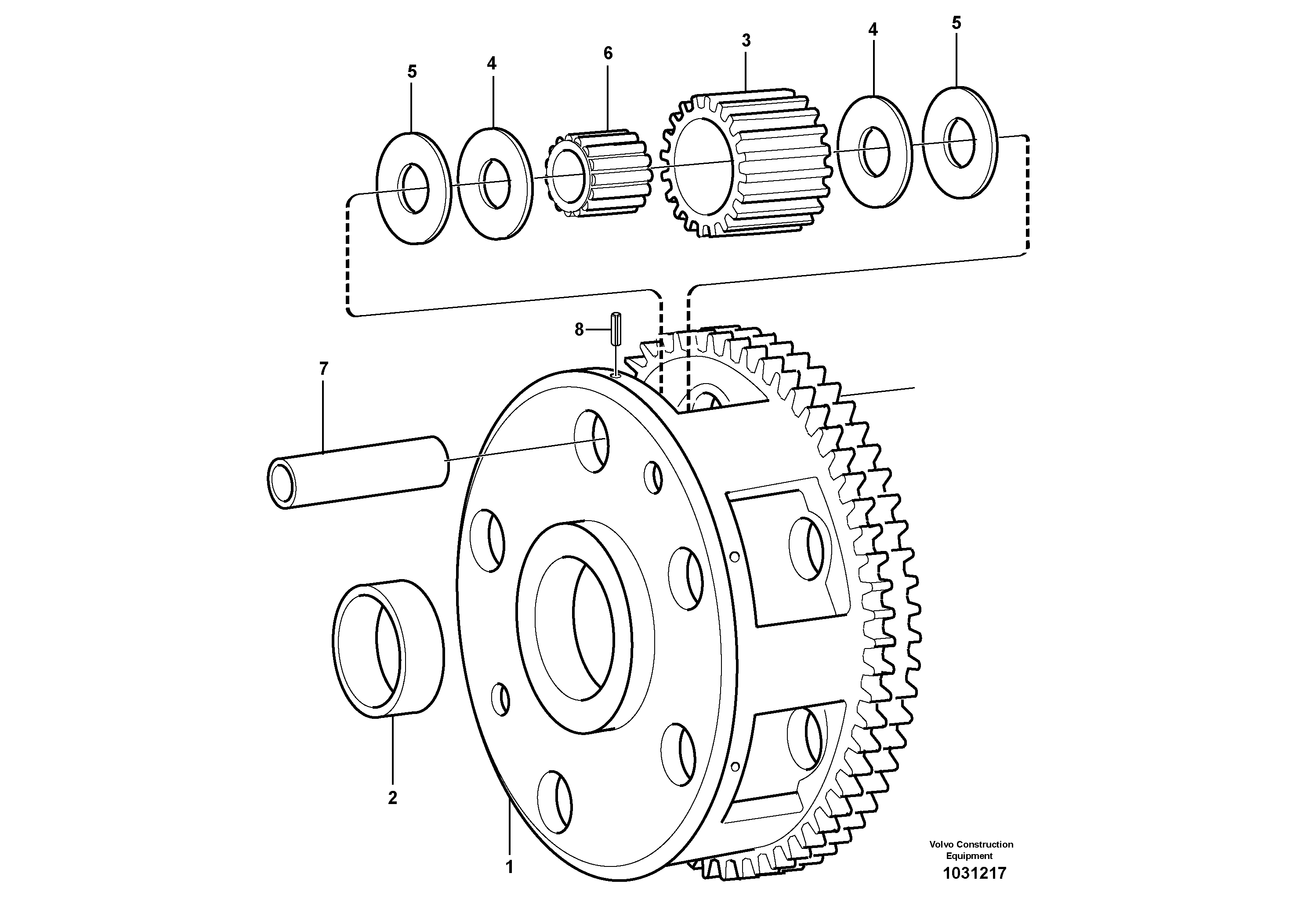 Схема запчастей Volvo A30E - 90825 Planet kit, stage 2 