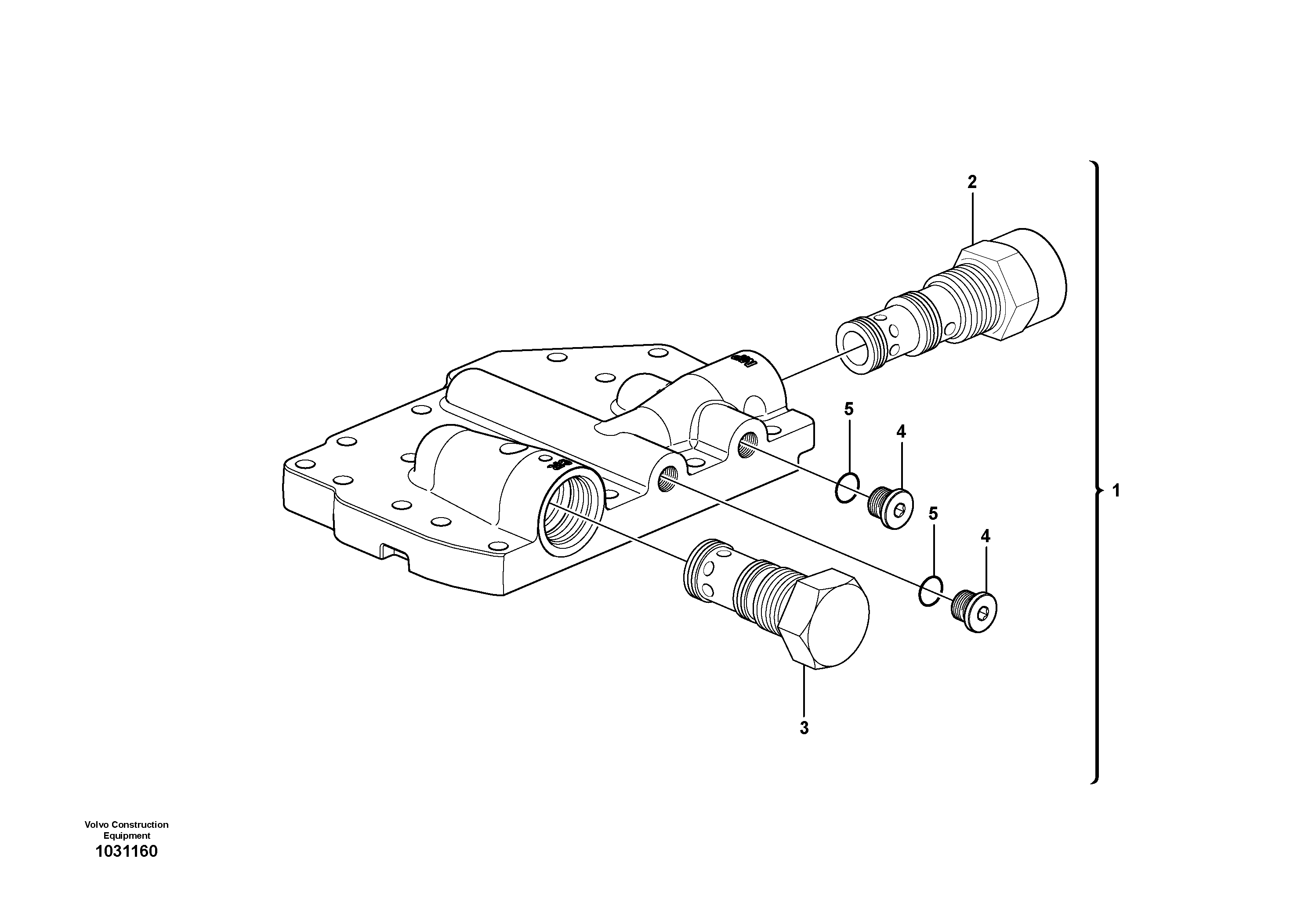 Схема запчастей Volvo A35E - 25216 Main pressure valve 