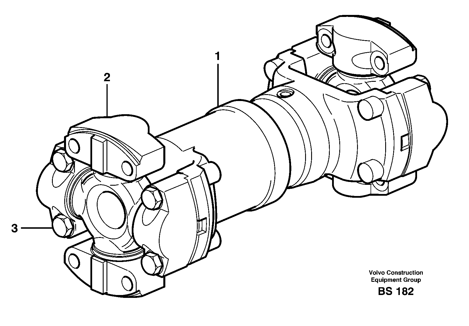 Схема запчастей Volvo A35E - 22857 Вал карданный 