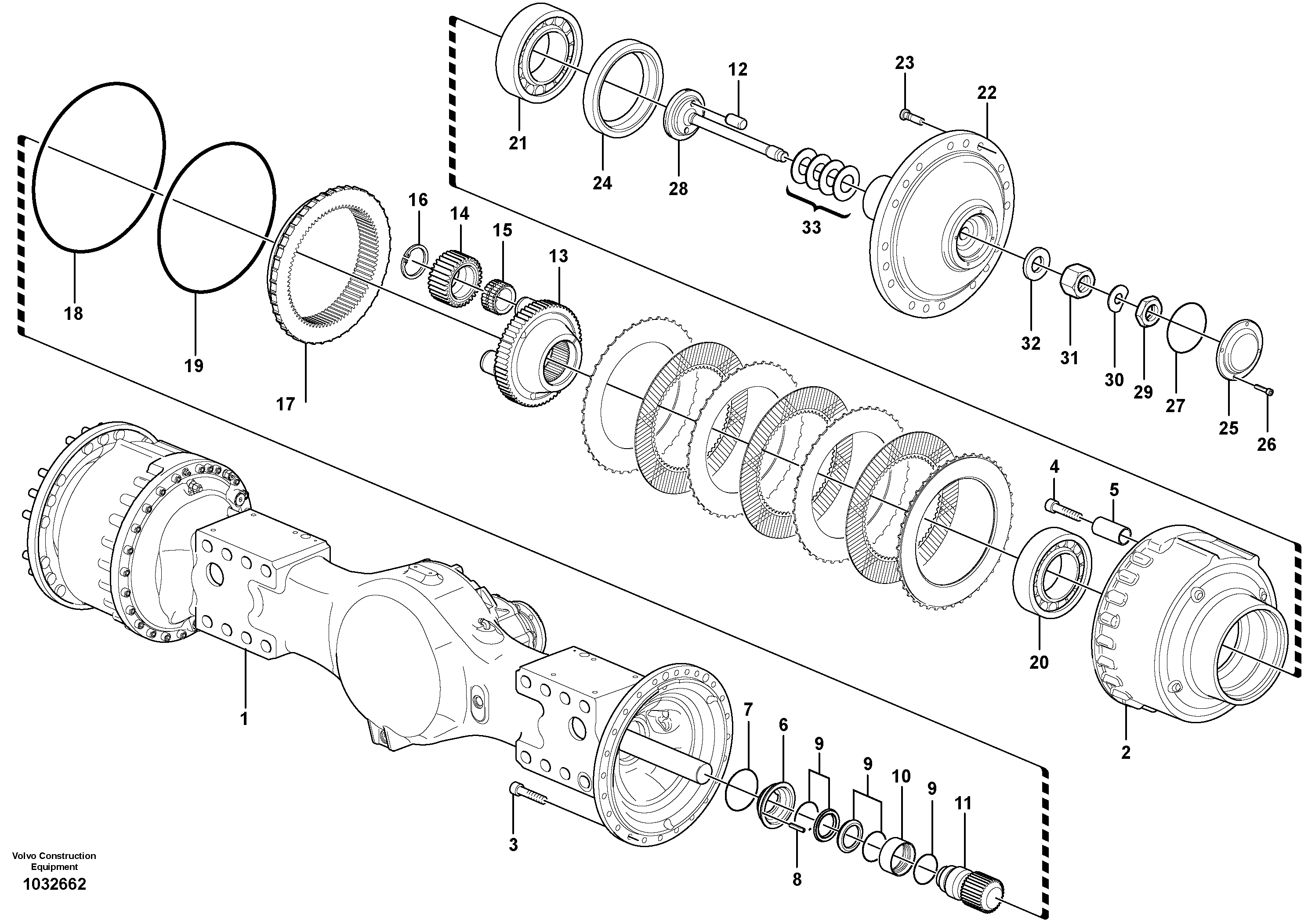 Схема запчастей Volvo A35E - 50571 Hub reduction, motorunit 