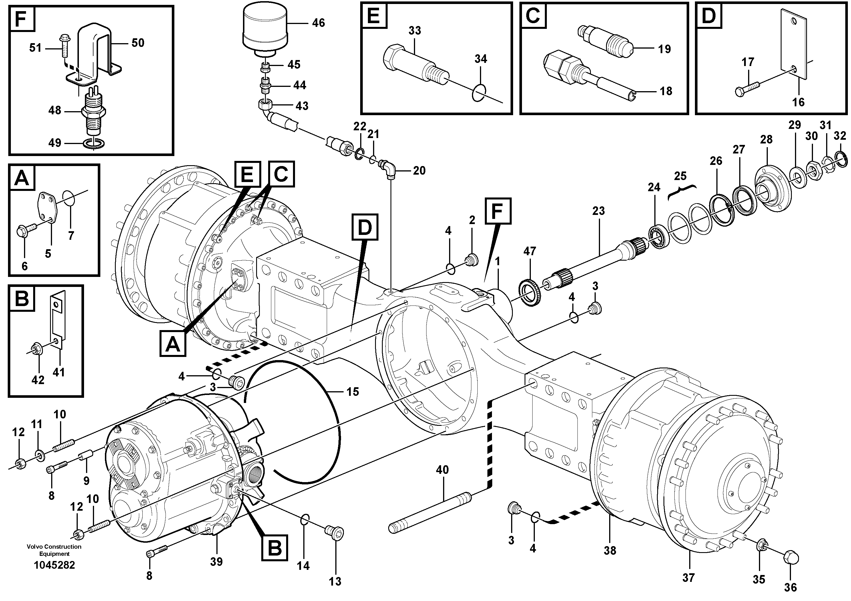 Схема запчастей Volvo A35E - 32221 Planetary axle 1, load unit 