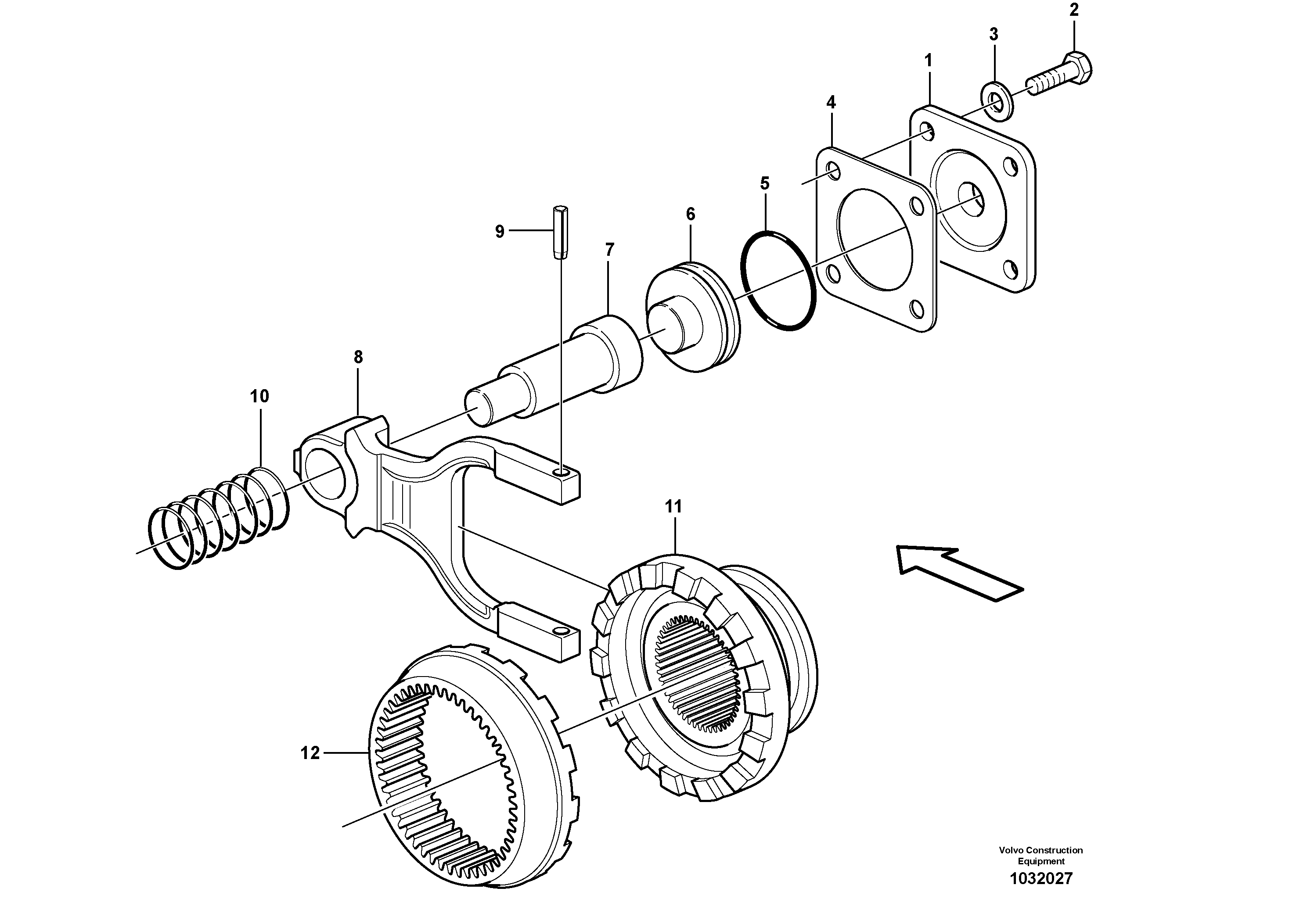 Схема запчастей Volvo A35E - 52536 Differential lock 