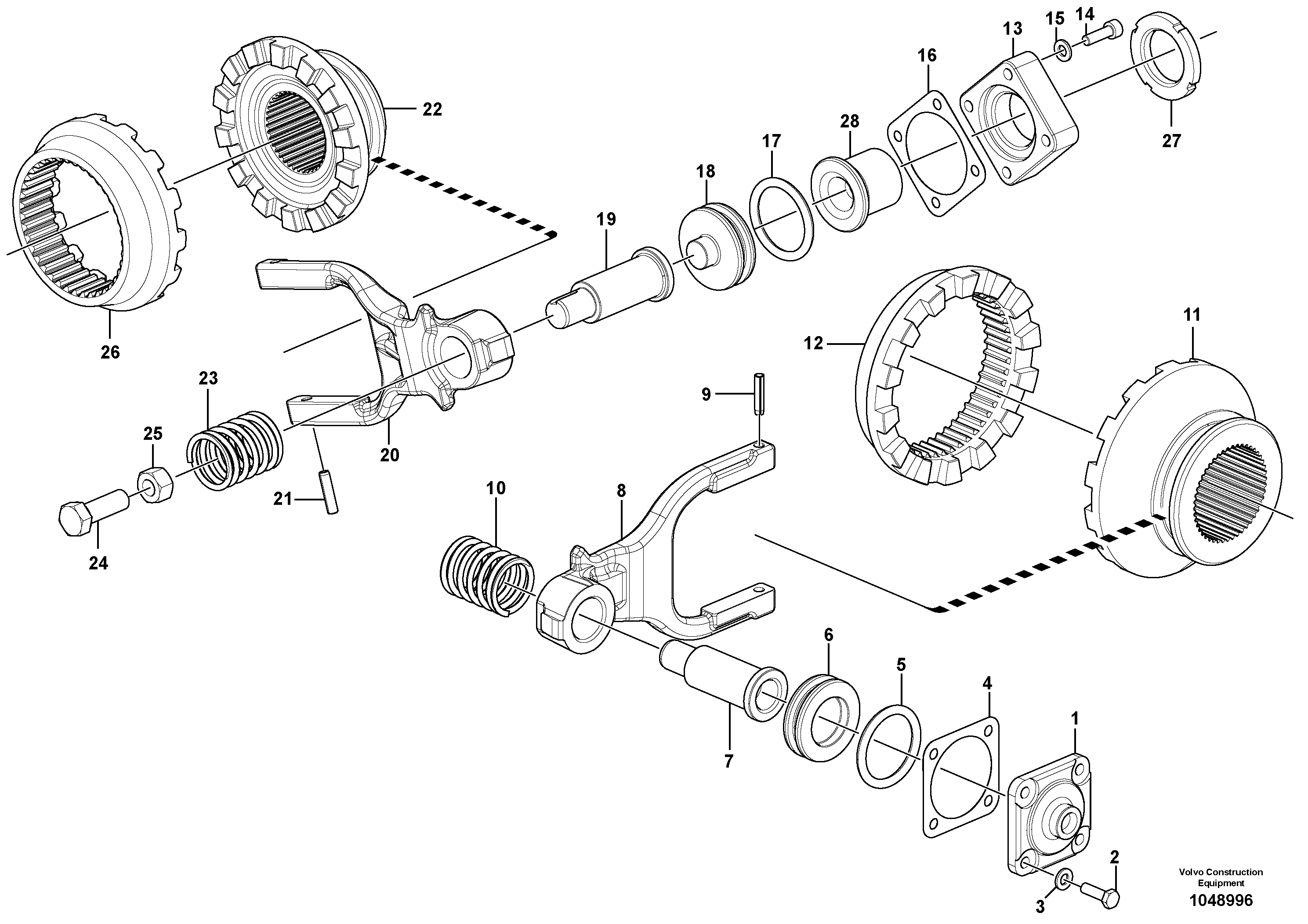 Схема запчастей Volvo A35E - 97115 Differential lock 