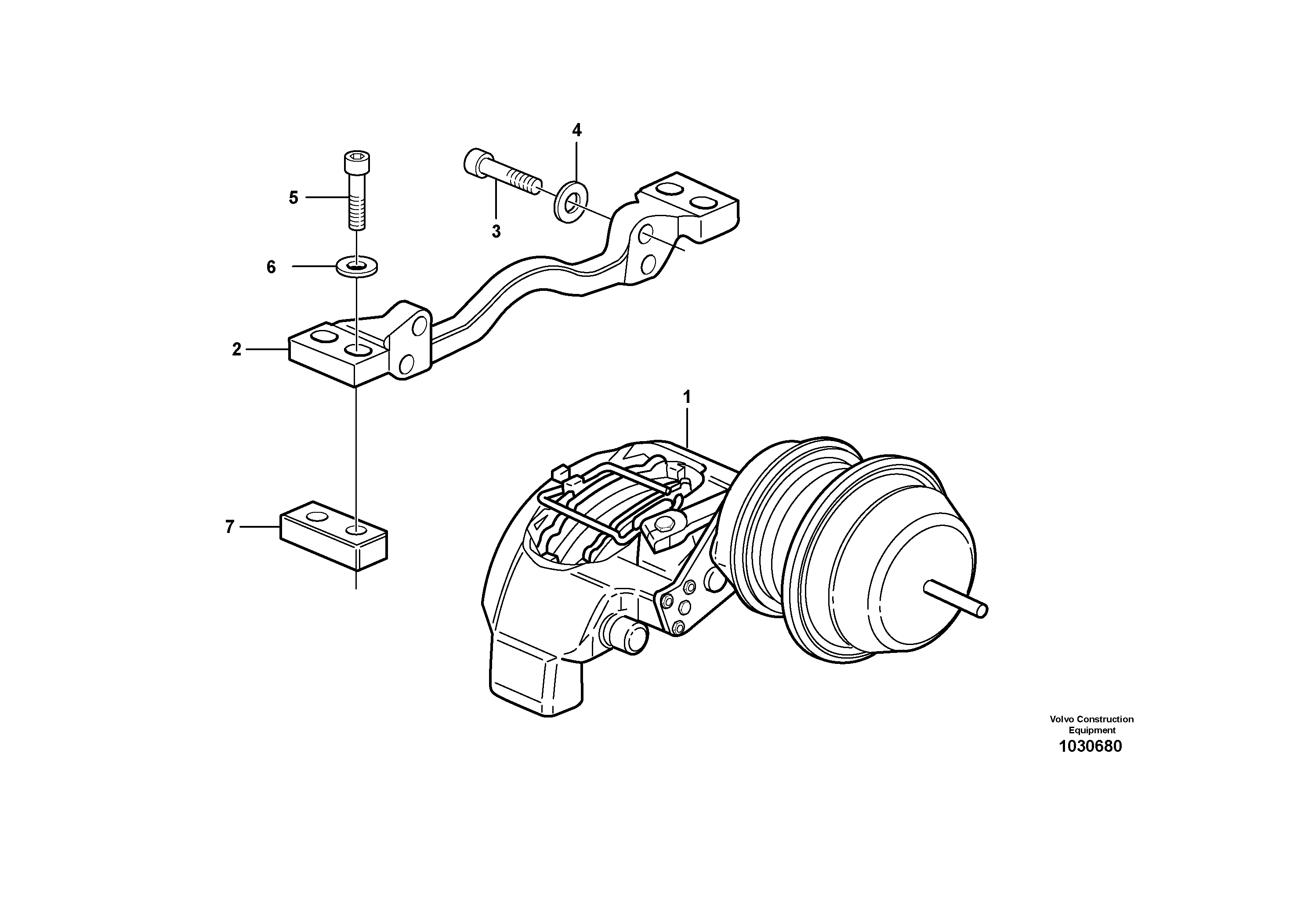 Схема запчастей Volvo A35E - 29378 Parking brake 