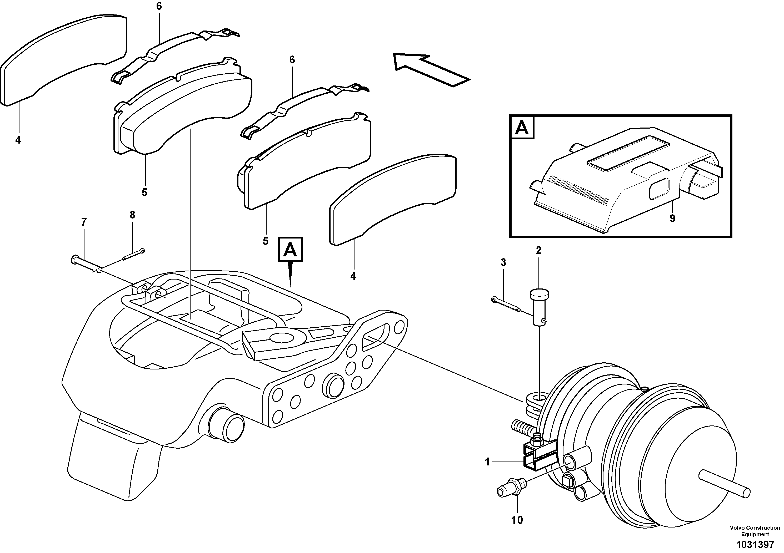 Схема запчастей Volvo A35E - 80808 Parking brake 