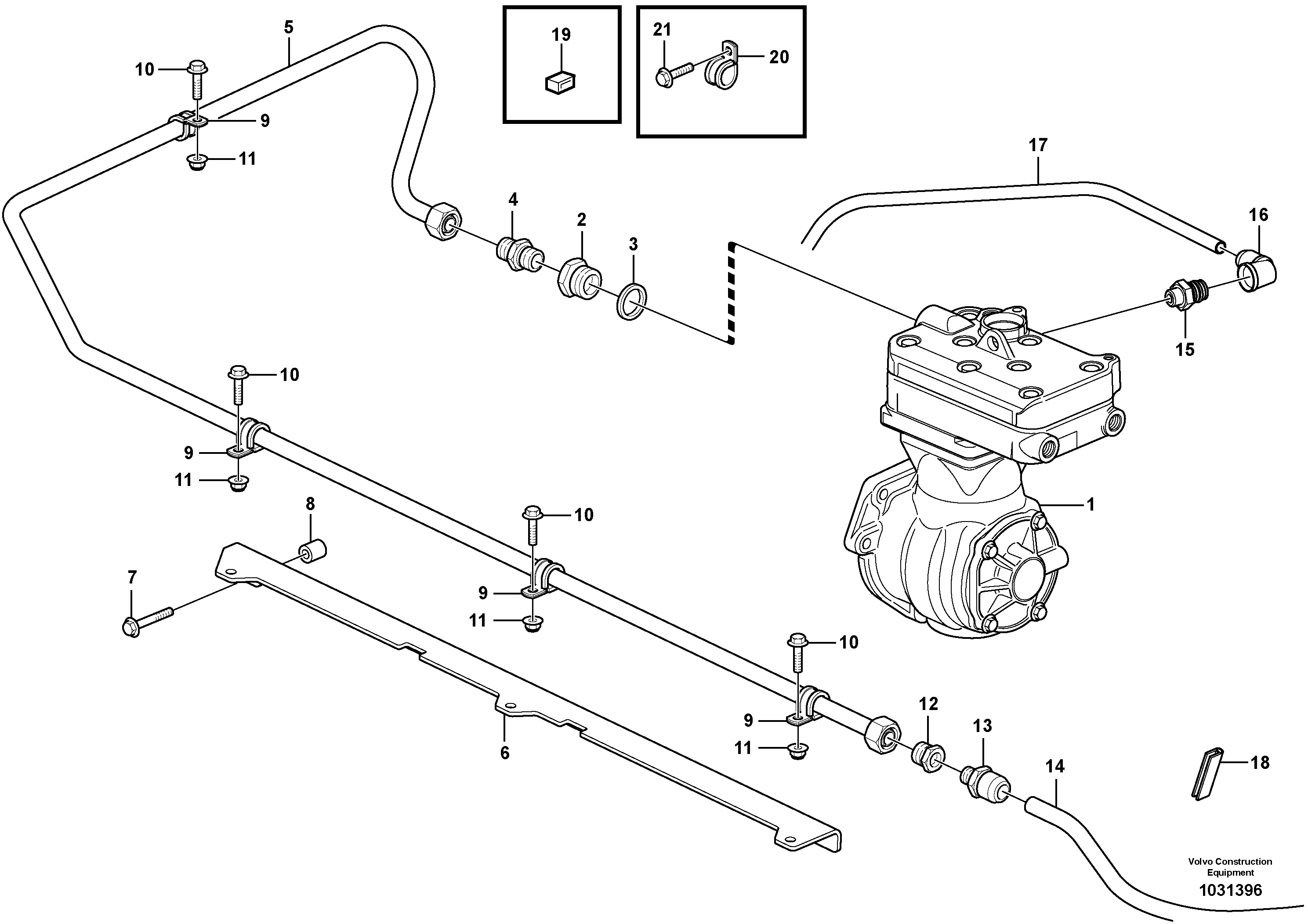 Схема запчастей Volvo A35E - 37178 Feed lines 