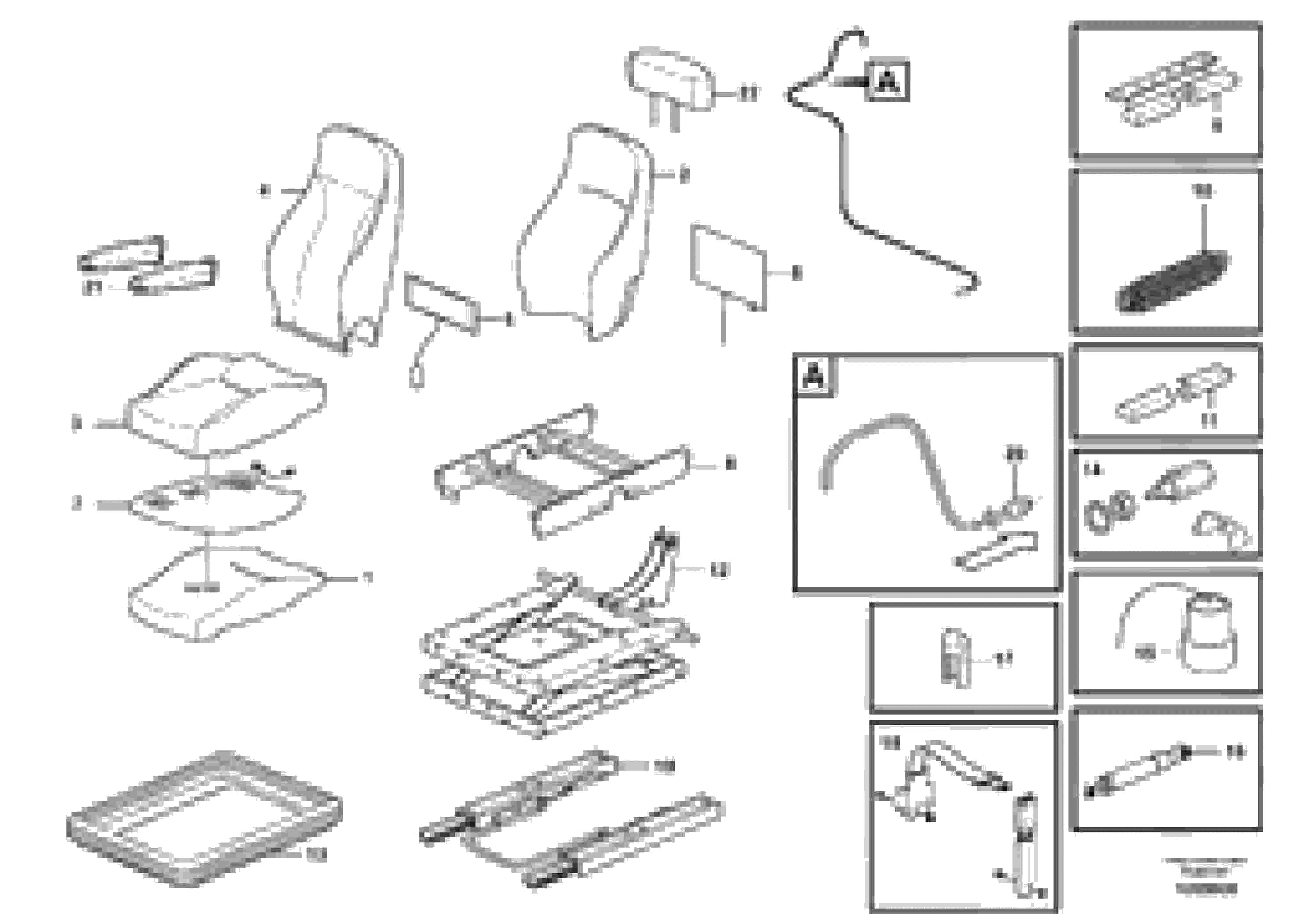 Схема запчастей Volvo A35E - 69849 Operators seat, heated, air suspensioned 