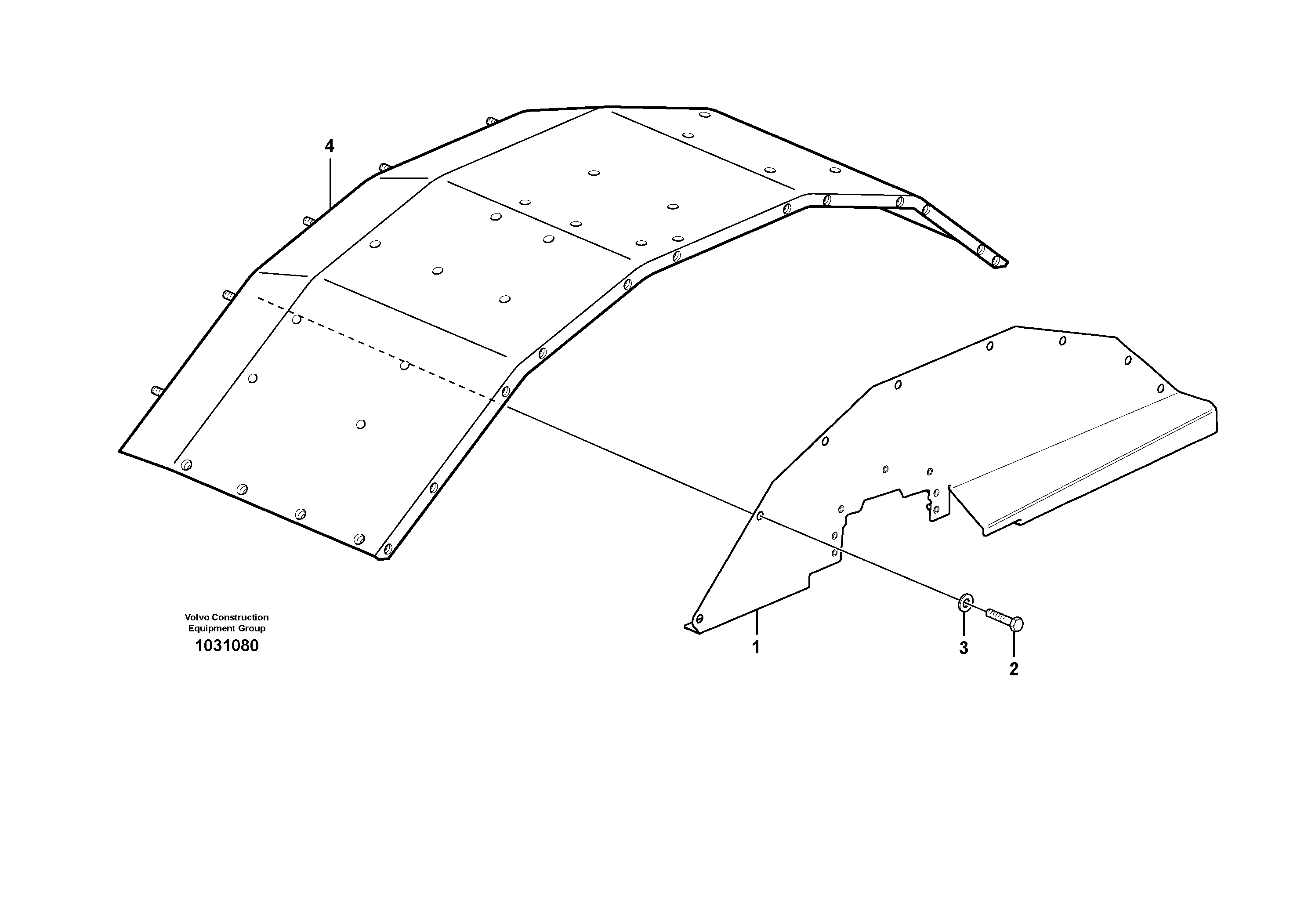 Схема запчастей Volvo A35E - 34368 Protecting plates 