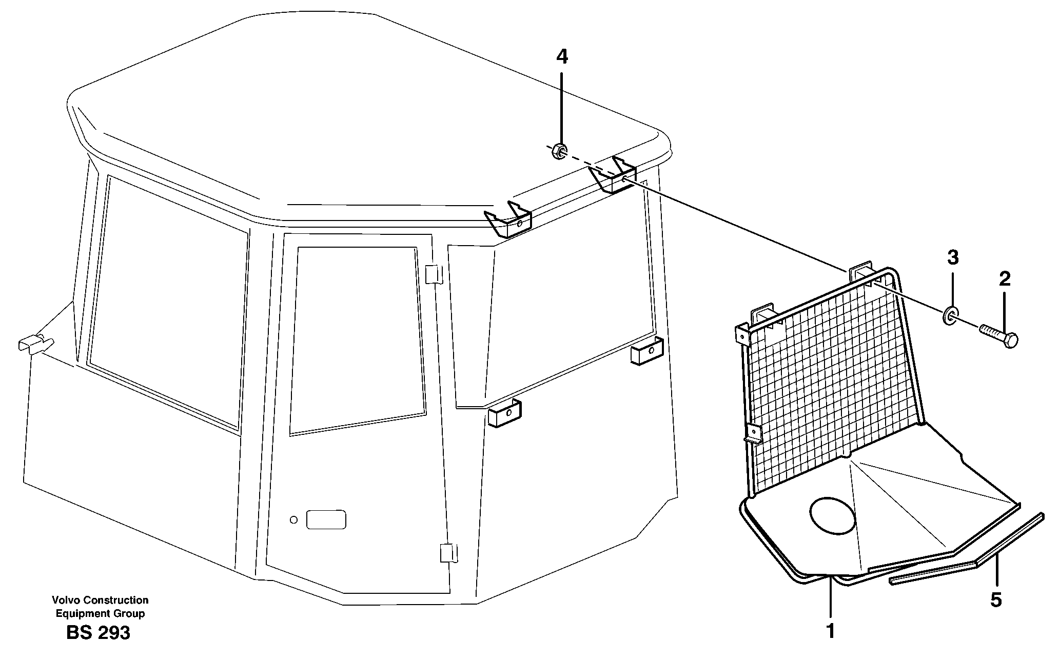 Схема запчастей Volvo A35E - 34919 Protective grid 