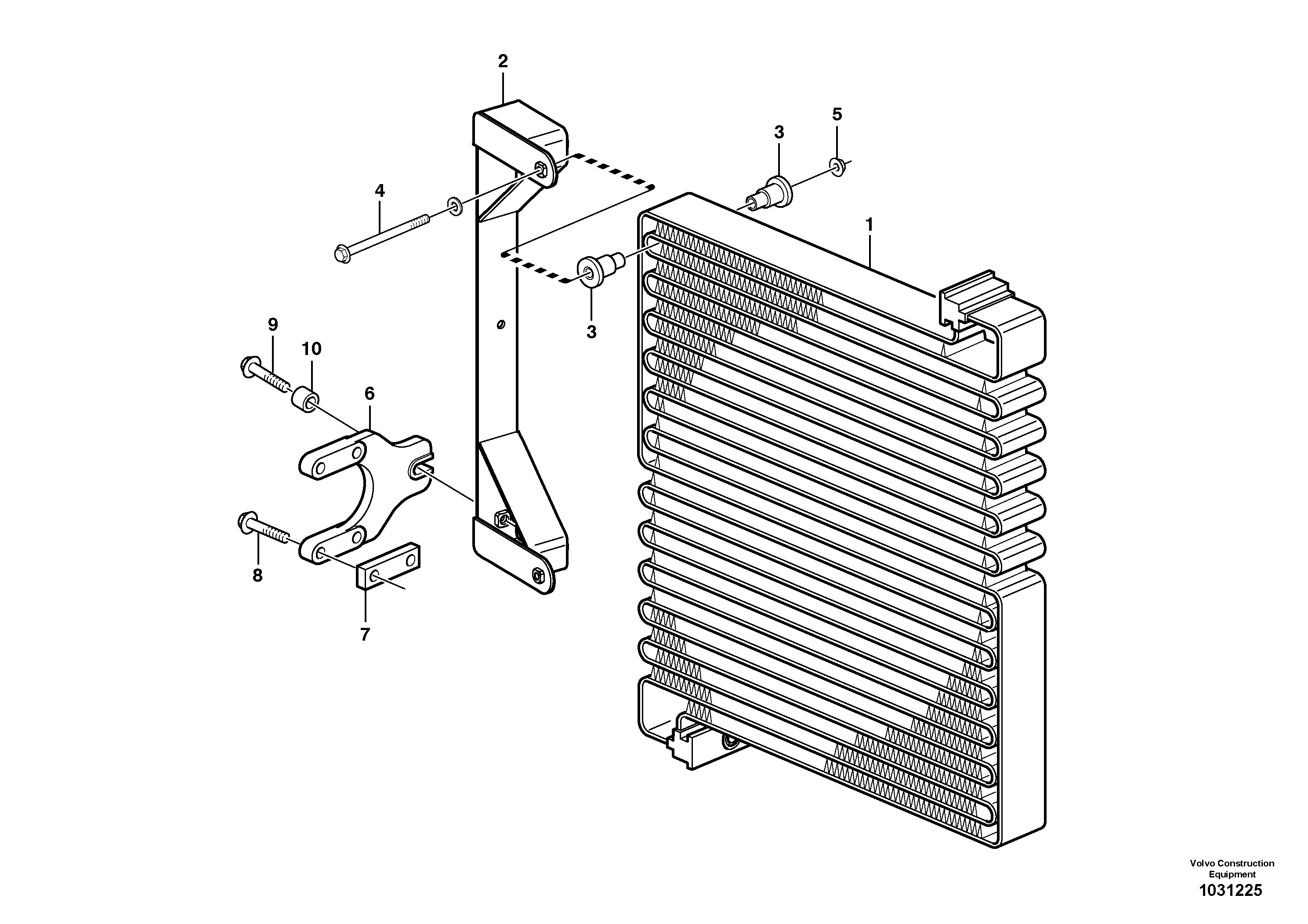 Схема запчастей Volvo A35E - 84616 Condenser device air conditioning 