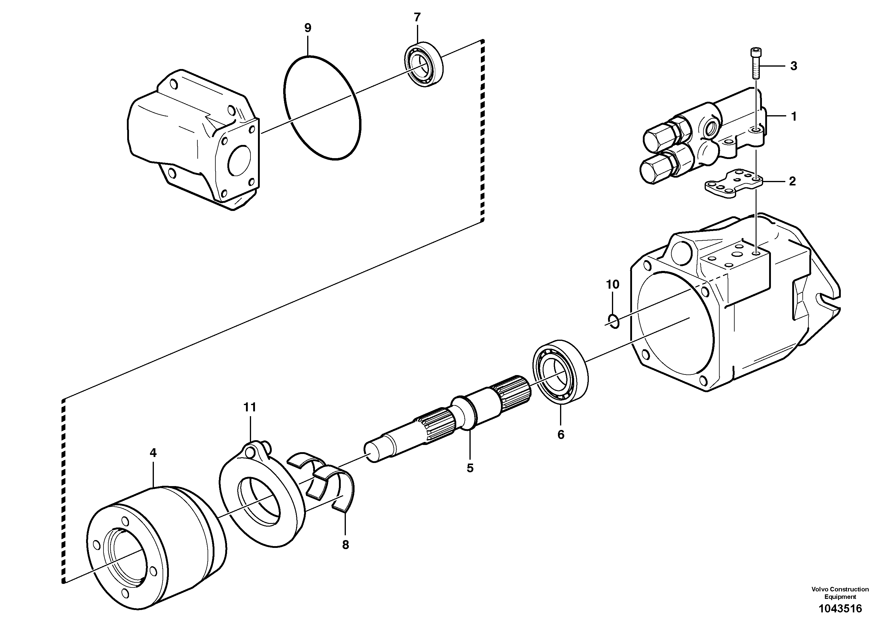 Схема запчастей Volvo A35E - 45771 Гидронасос (основной насос) 