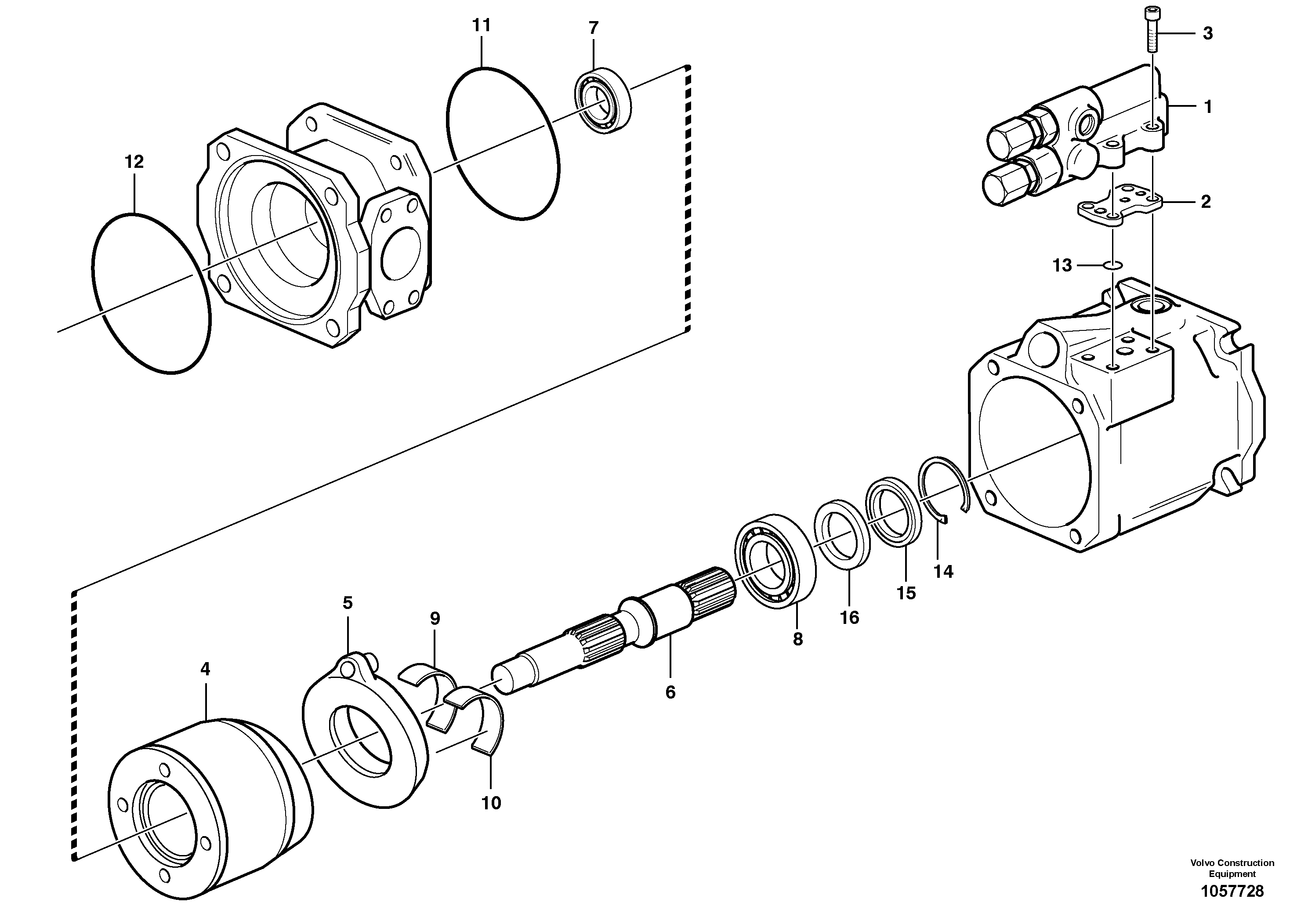 Схема запчастей Volvo A35E - 81477 Гидронасос (основной насос) 