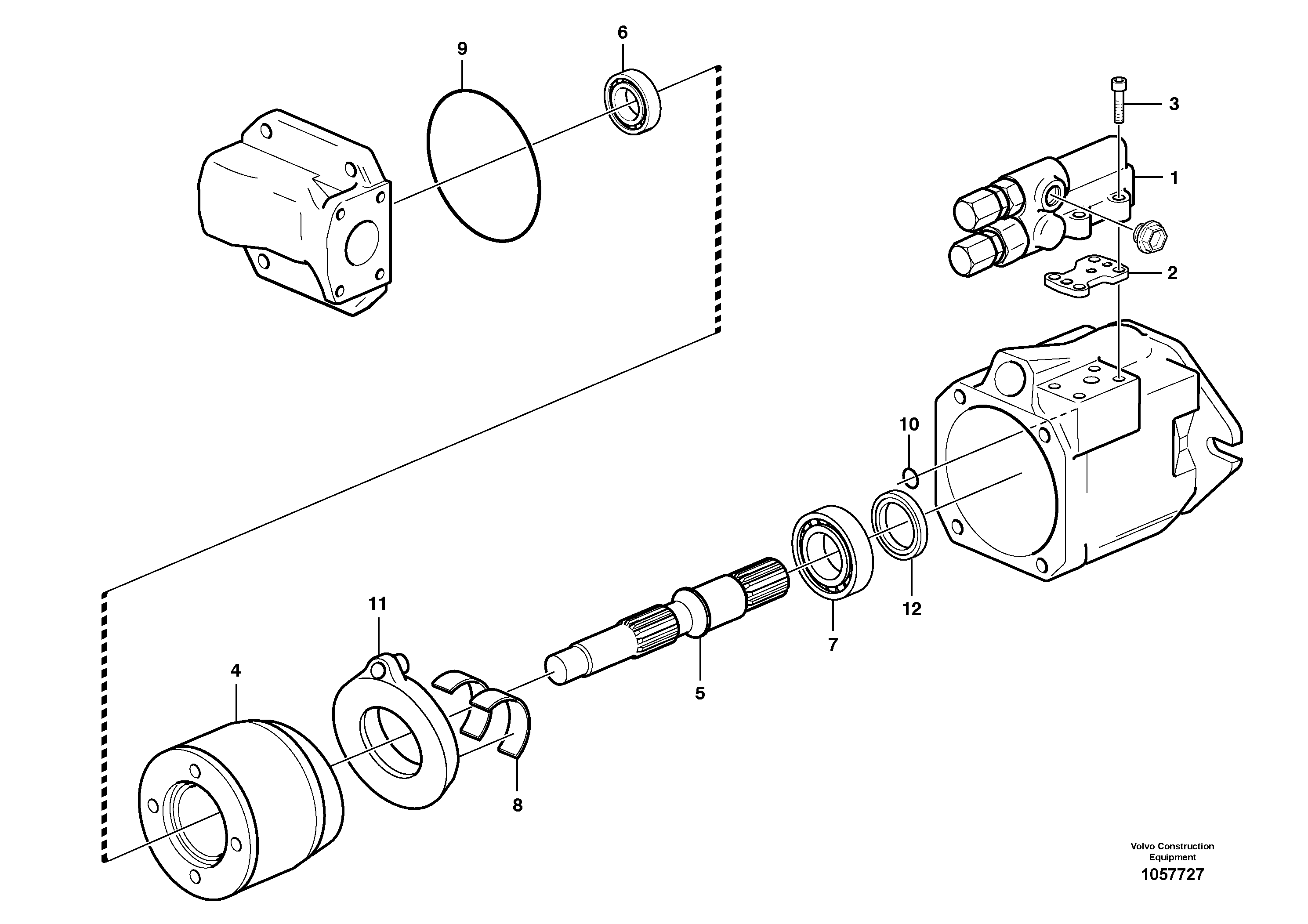 Схема запчастей Volvo A35E - 91437 Гидронасос (основной насос) 