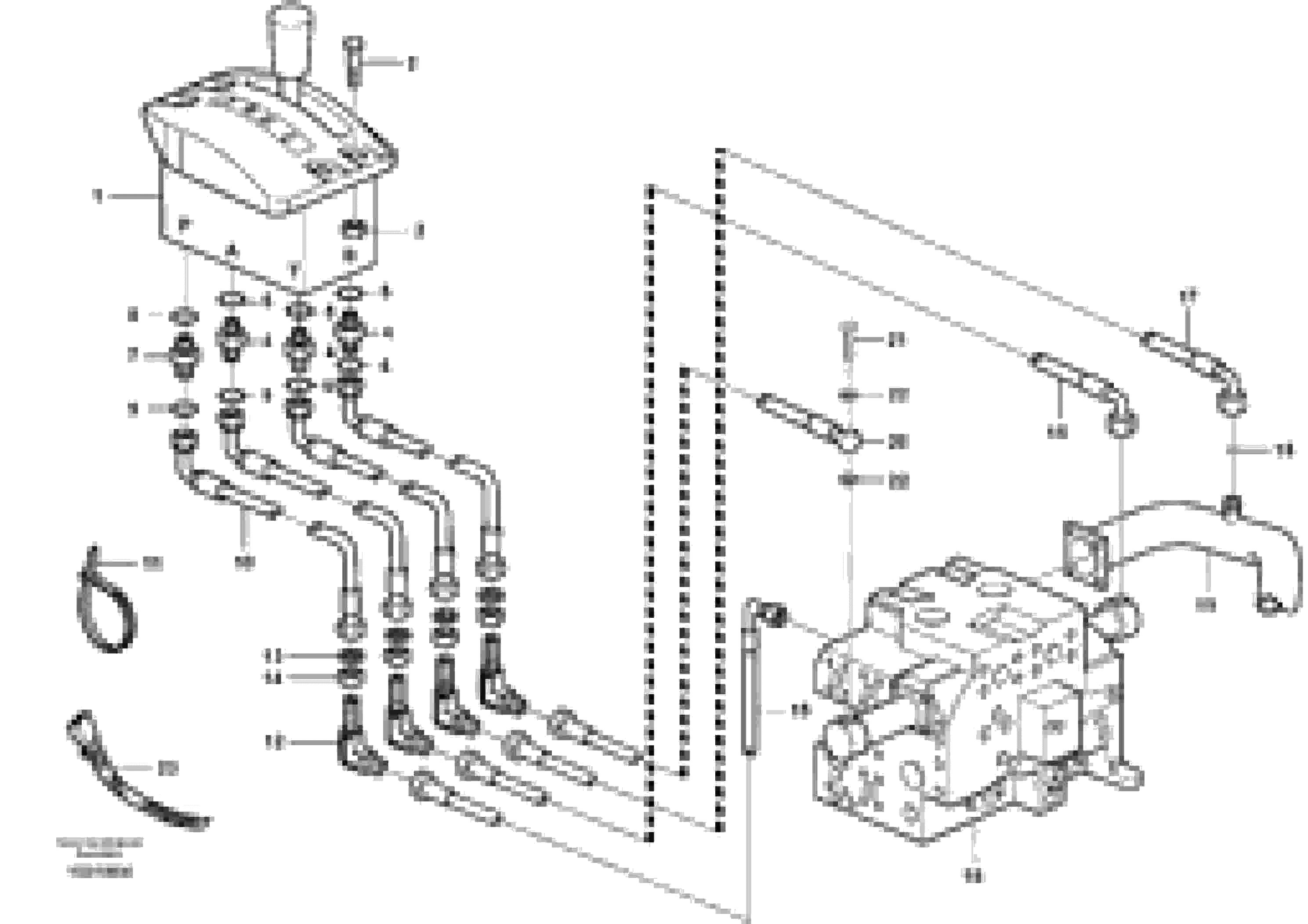 Схема запчастей Volvo A35E - 99098 Servo system, tipper control 