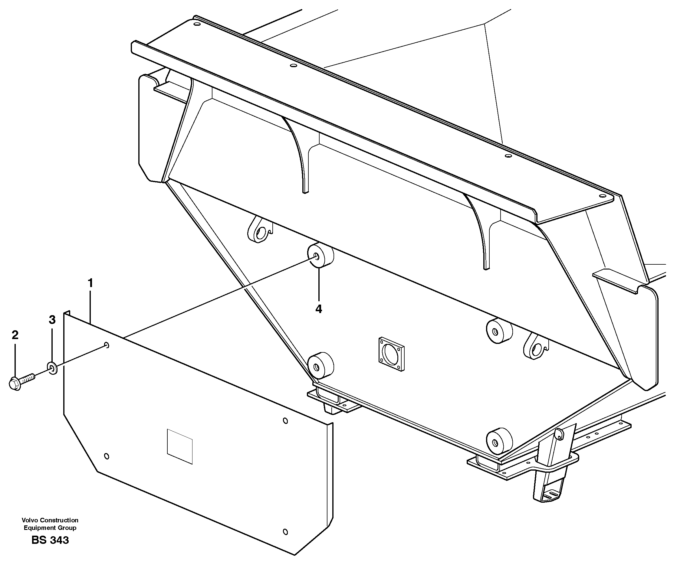 Схема запчастей Volvo A35E - 27483 Heat shield 