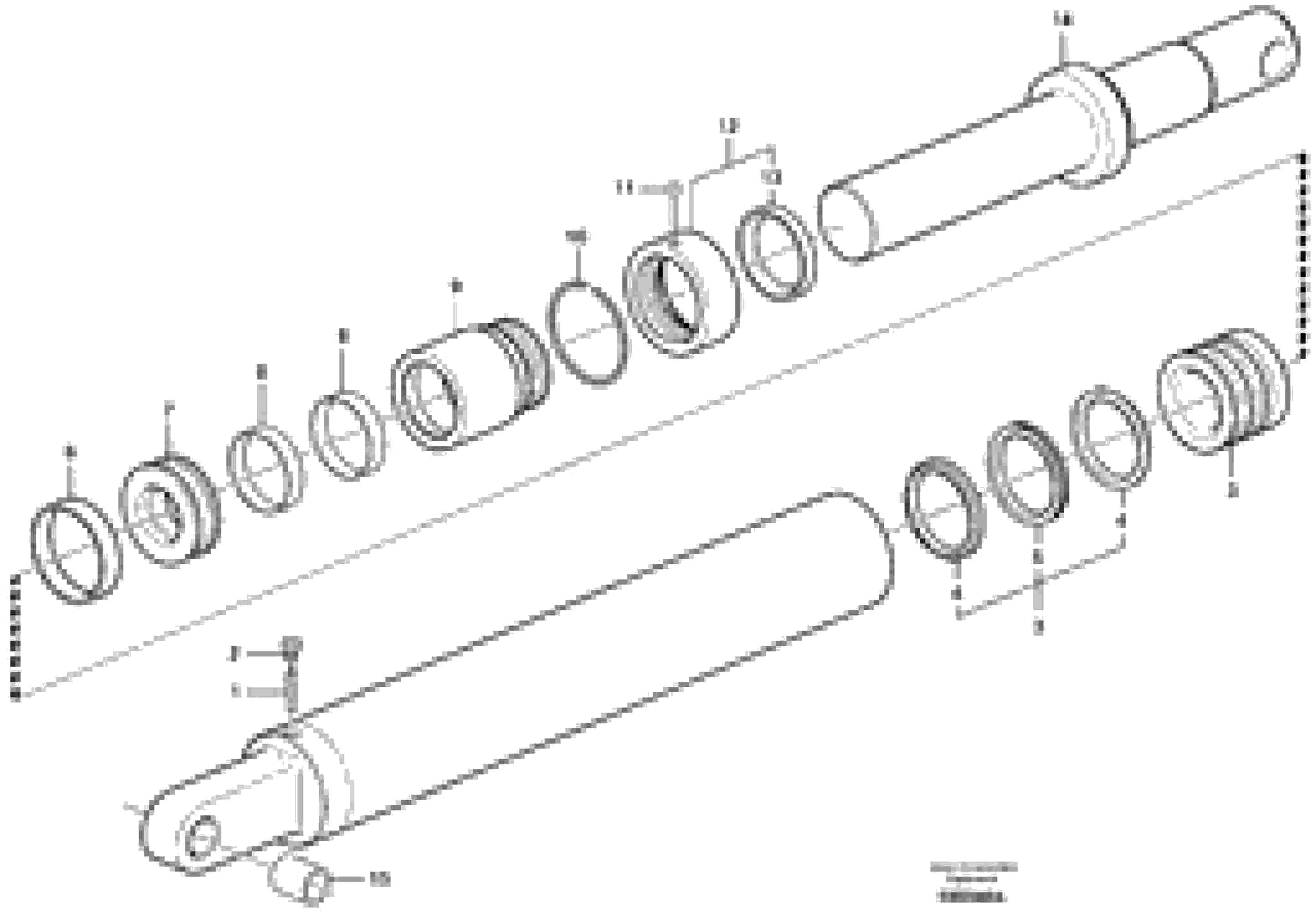 Схема запчастей Volvo A35E - 27485 Gas spring 