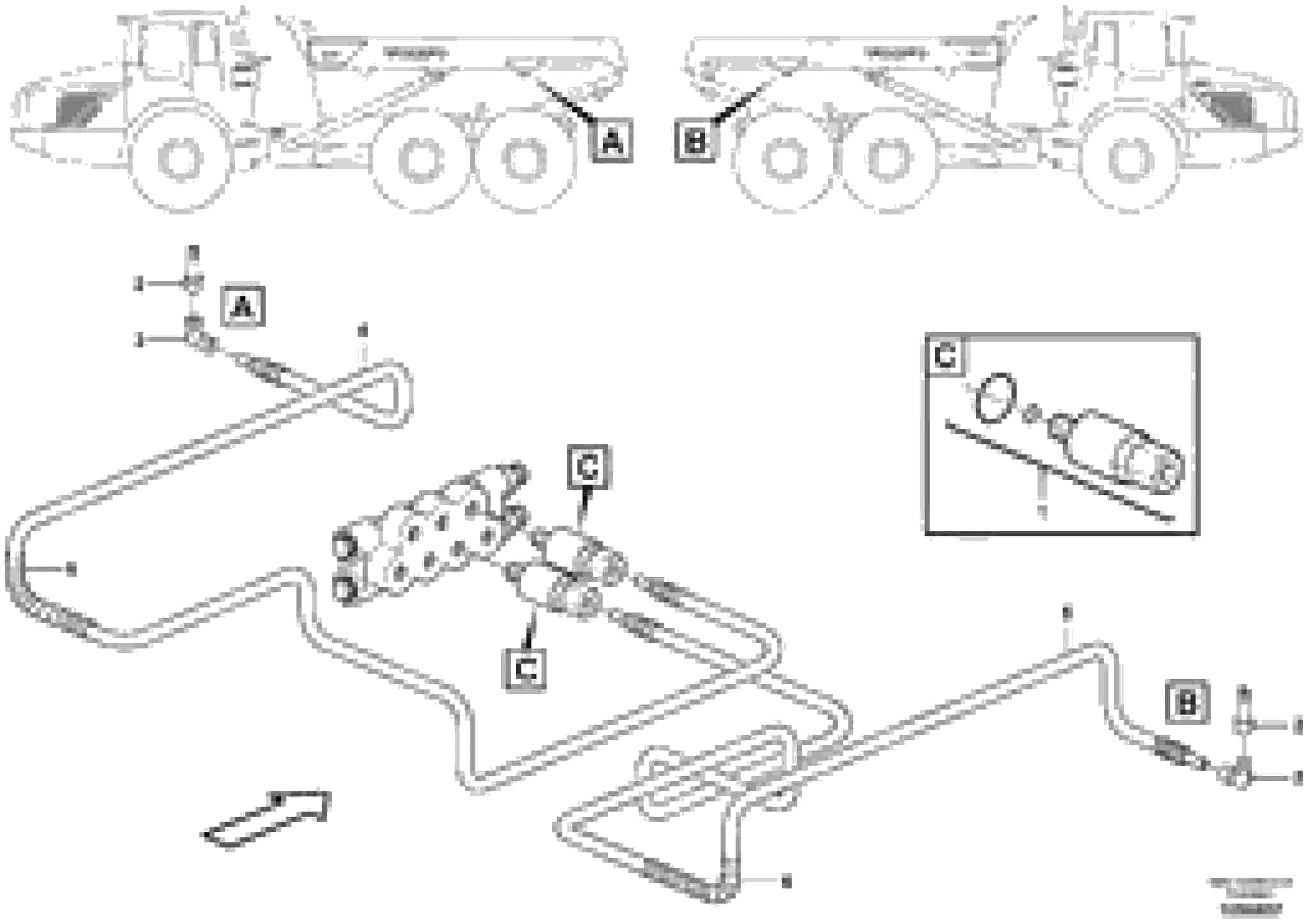 Схема запчастей Volvo A35E - 69434 Central lubrication 