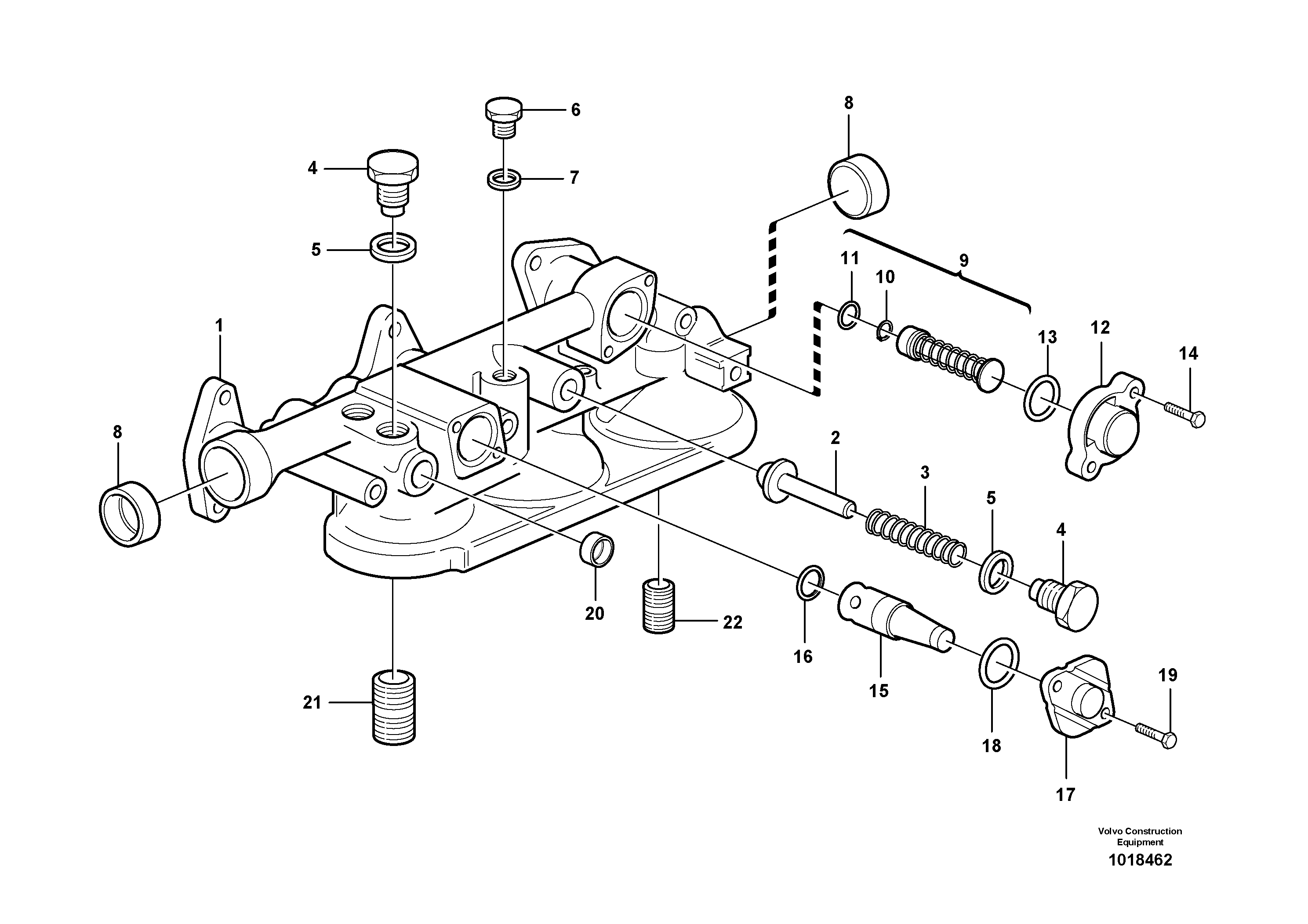 Схема запчастей Volvo A35E FS FULL SUSPENSION - 21635 Oil filter housing 