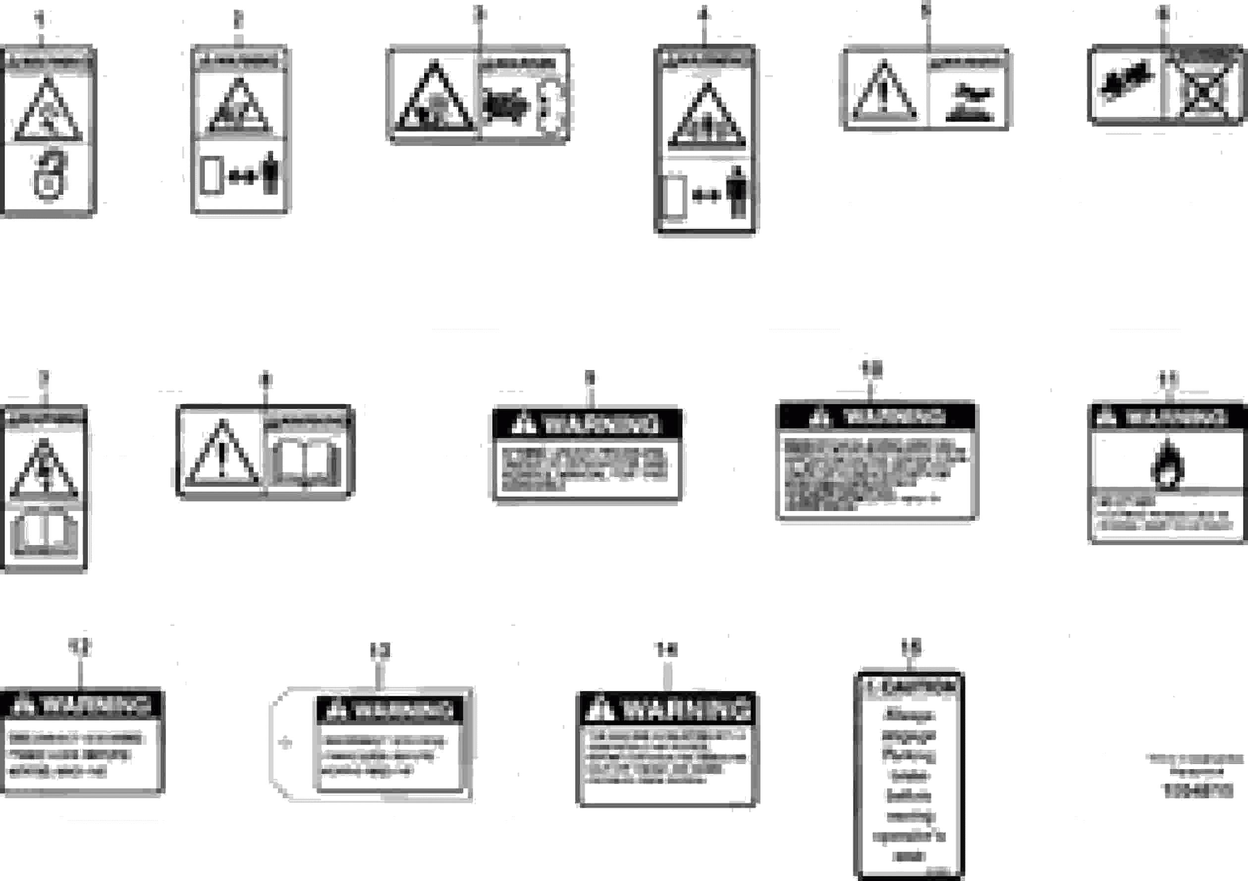 Схема запчастей Volvo A35E FS FULL SUSPENSION - 94731 Illustrations of sign plates and decals 