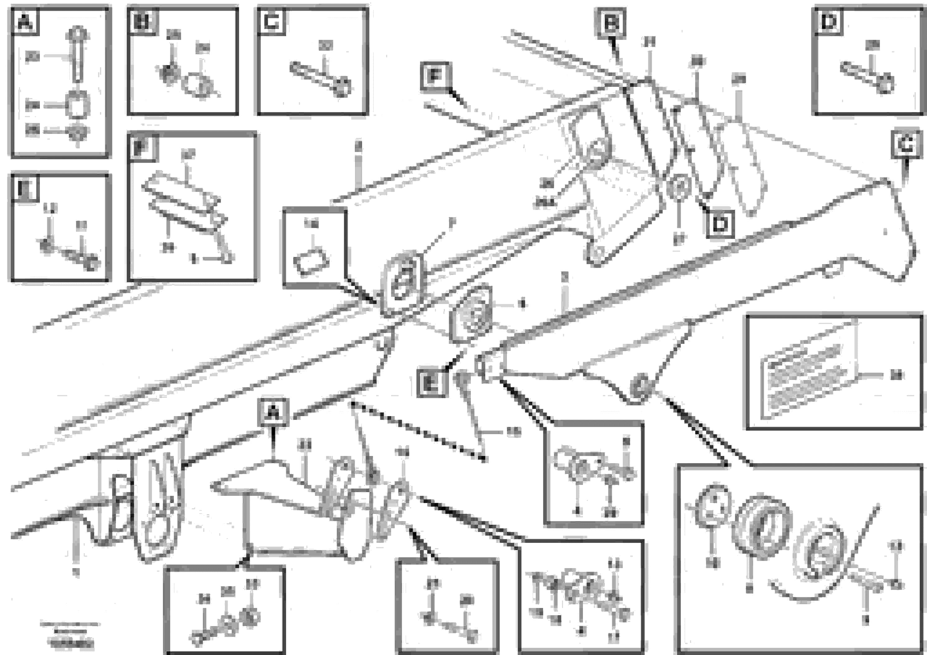 Схема запчастей Volvo A35E FS FULL SUSPENSION - 55356 Overhung tailgate 