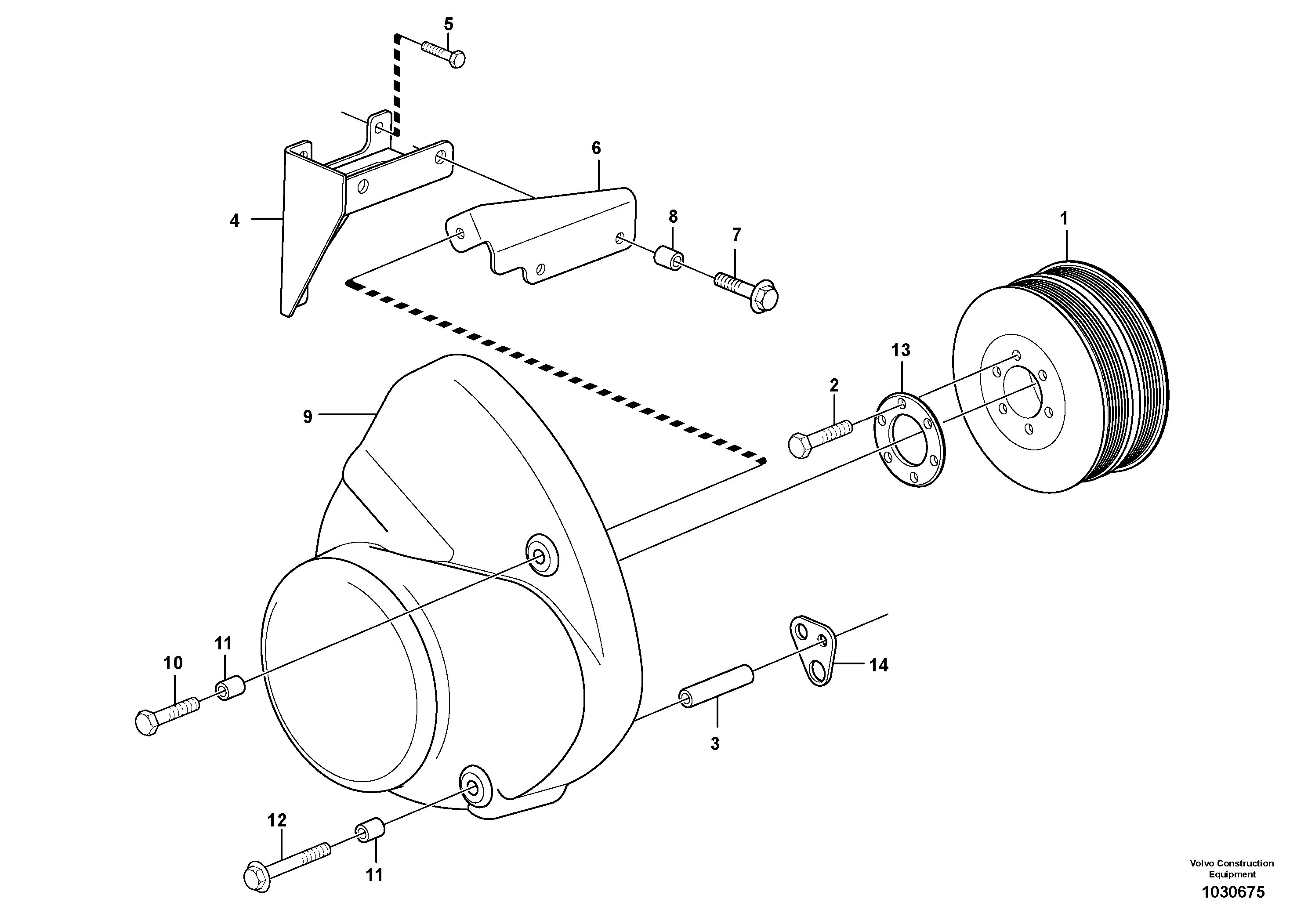 Схема запчастей Volvo A35E FS FULL SUSPENSION - 32835 Belt transmission 