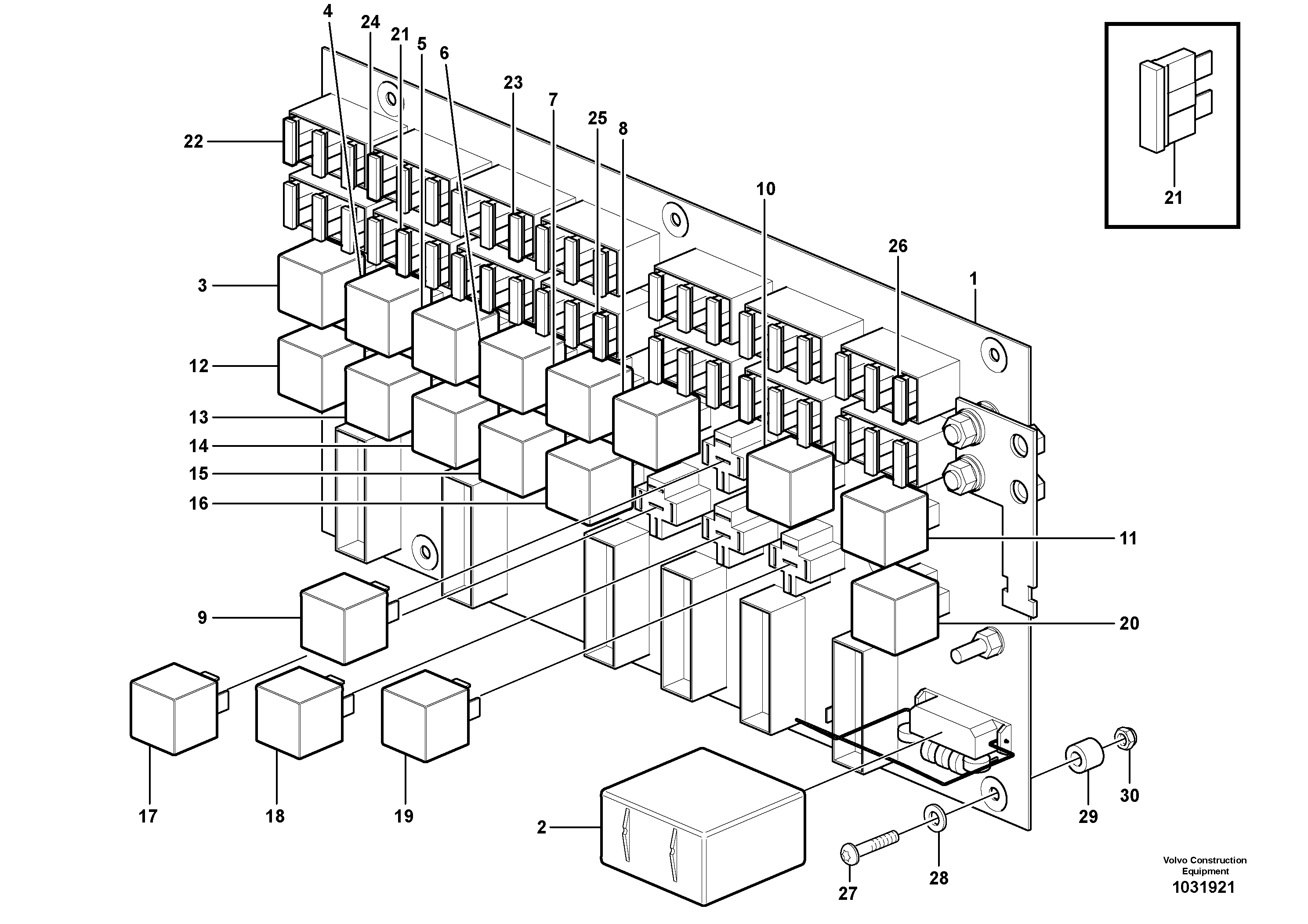 Схема запчастей Volvo A35E FS FULL SUSPENSION - 98554 Circuit board 