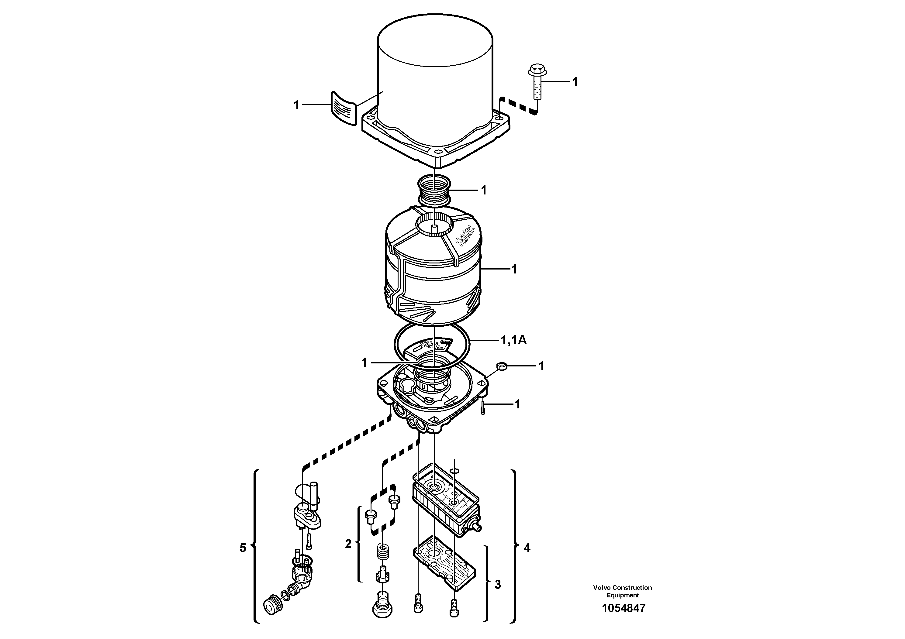 Схема запчастей Volvo A35E FS FULL SUSPENSION - 105206 Receiver drier 