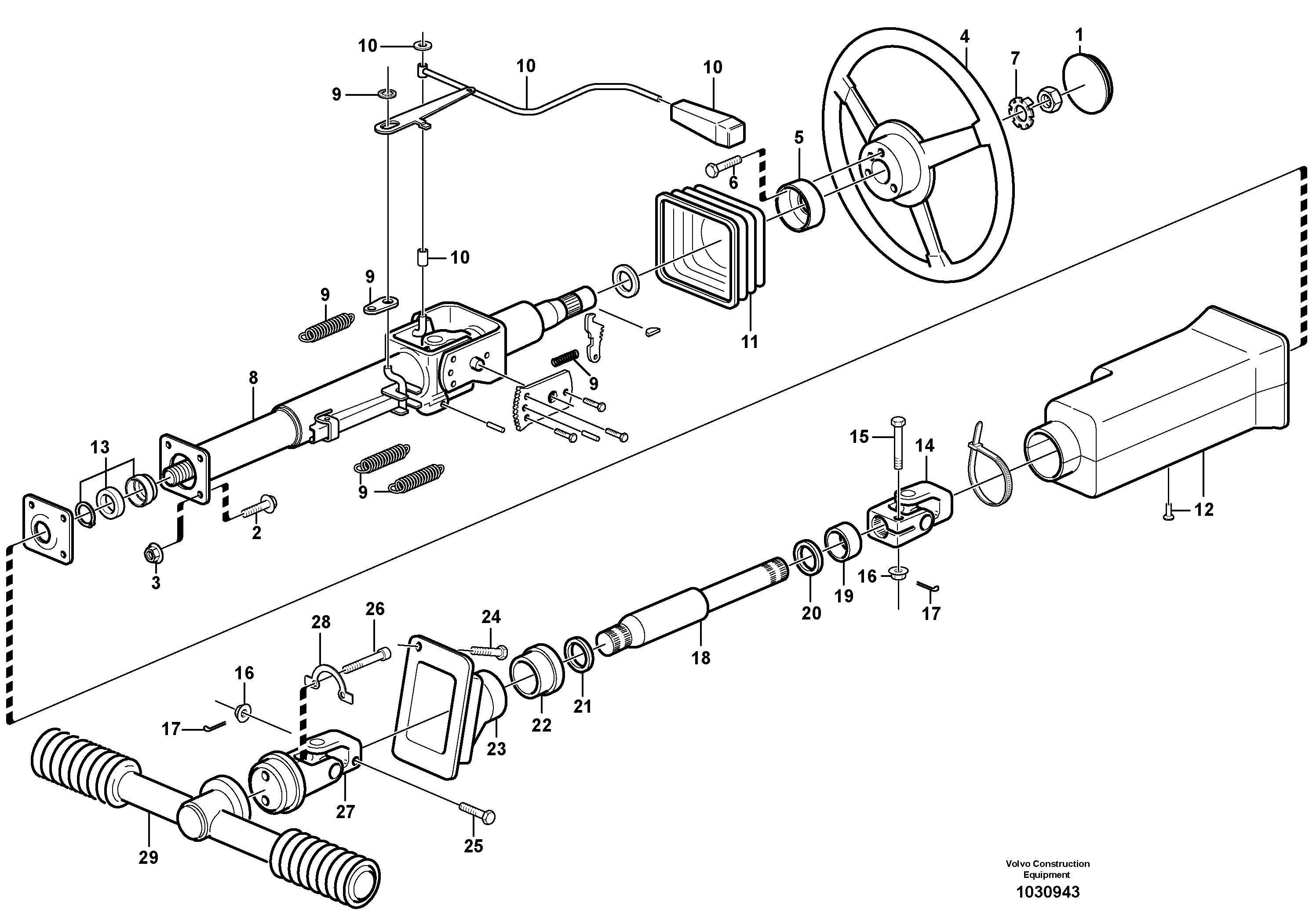 Схема запчастей Volvo A35E FS FULL SUSPENSION - 40154 Рулевая система 