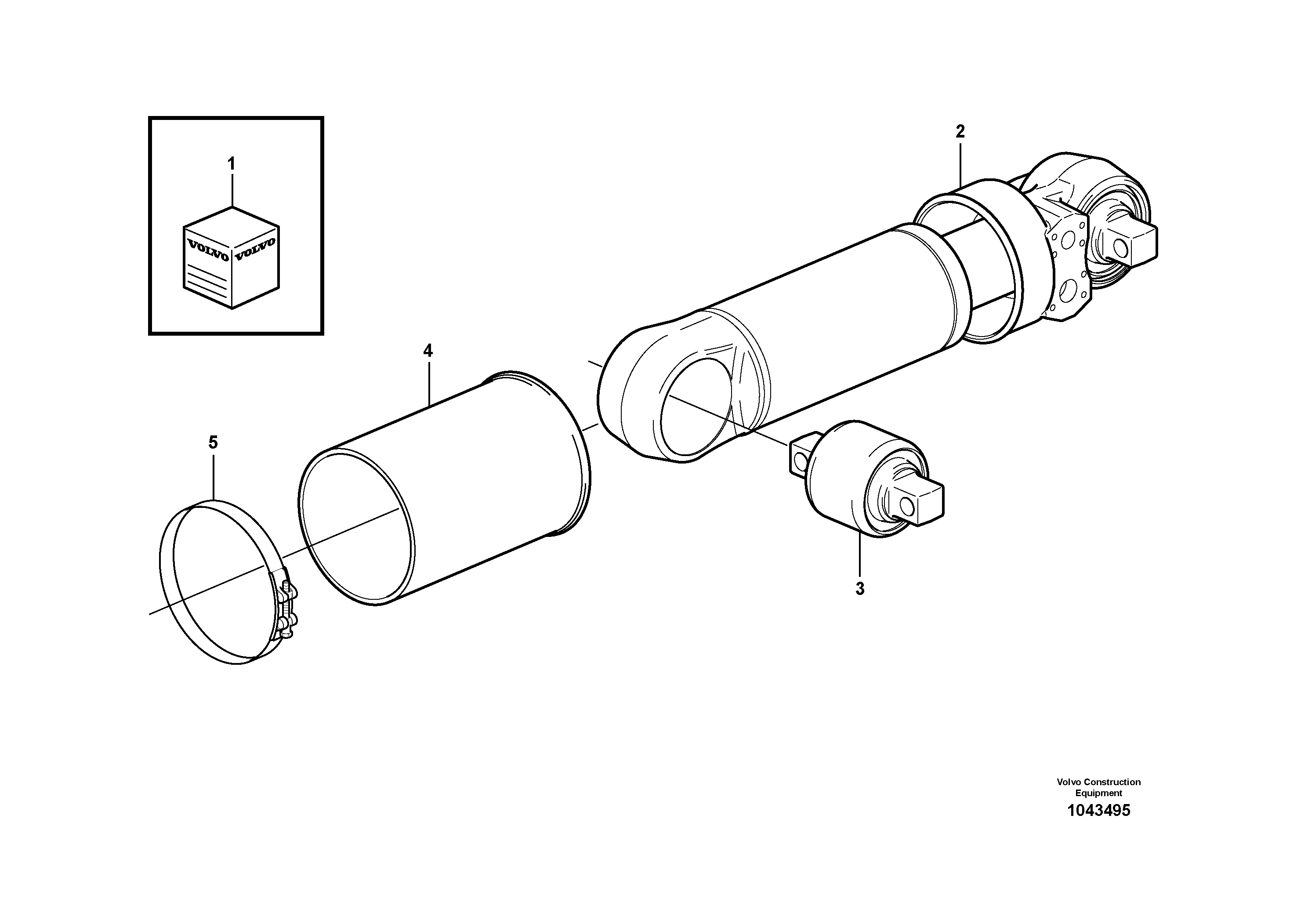 Схема запчастей Volvo A35E FS FULL SUSPENSION - 38574 Гидроцилиндр 