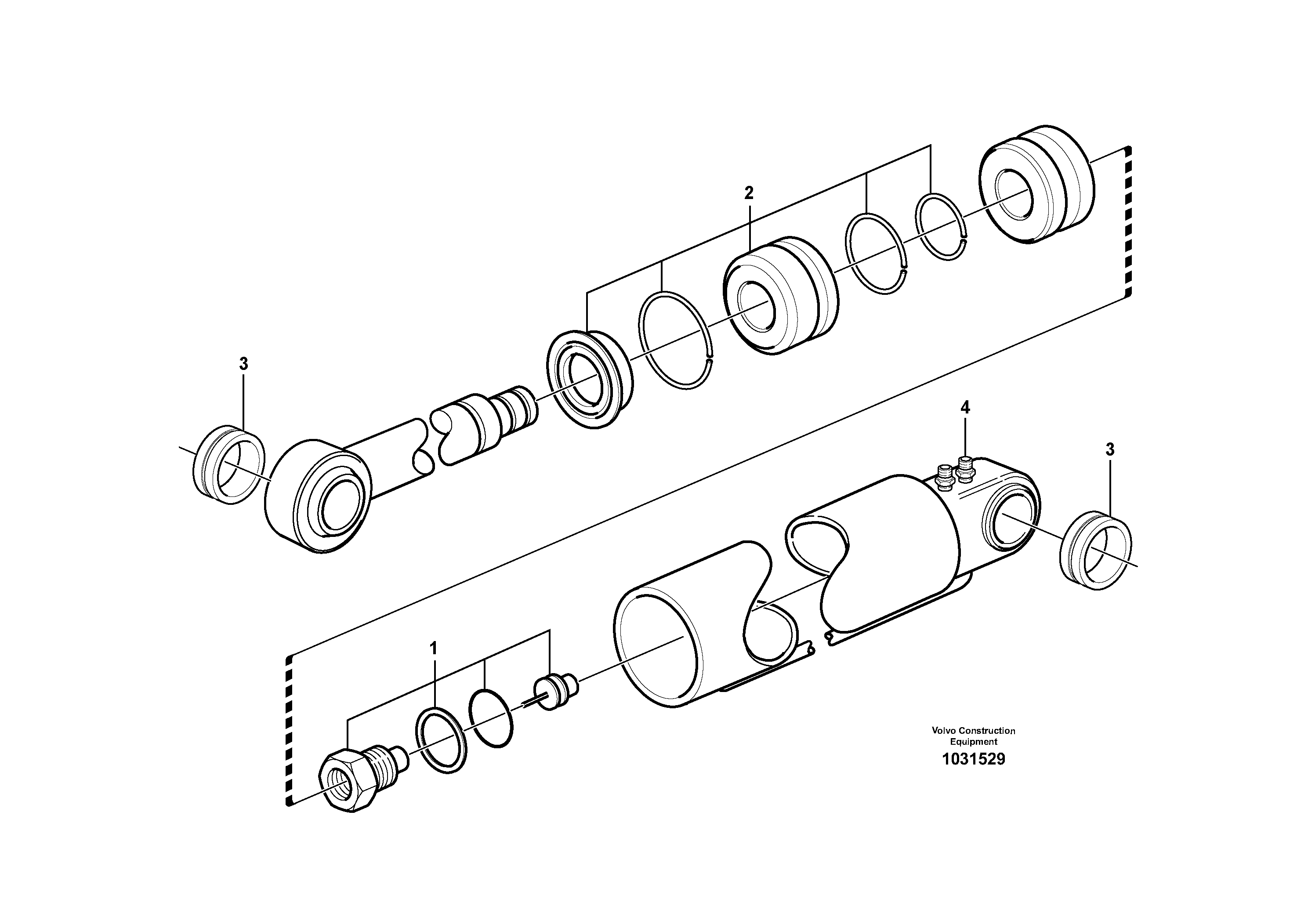 Схема запчастей Volvo A35E FS FULL SUSPENSION - 34242 Гидроцилиндр 