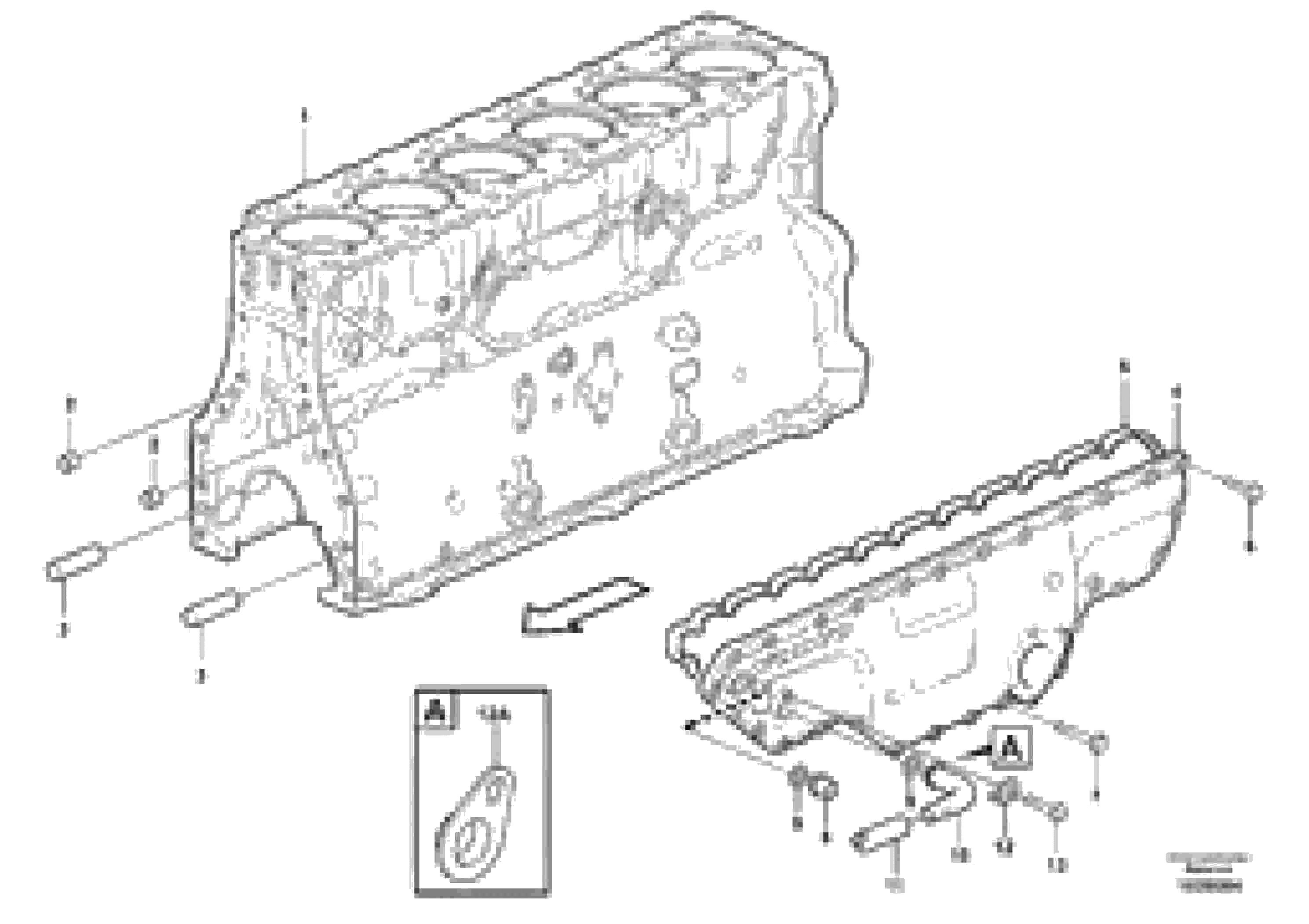 Схема запчастей Volvo A35E FS FULL SUSPENSION - 105208 Блок цилиндров 