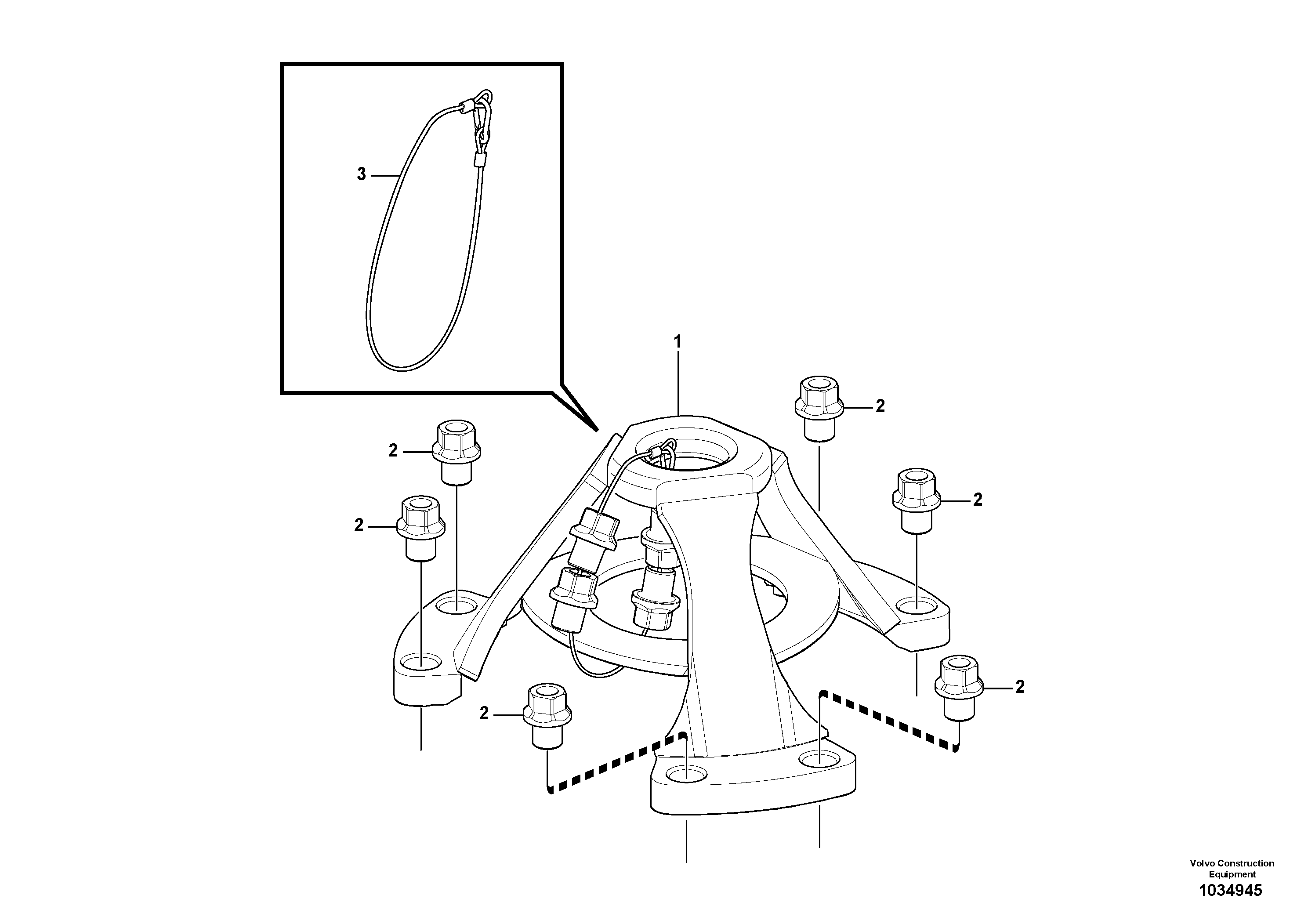 Схема запчастей Volvo A40E - 31592 Lifting Tool 