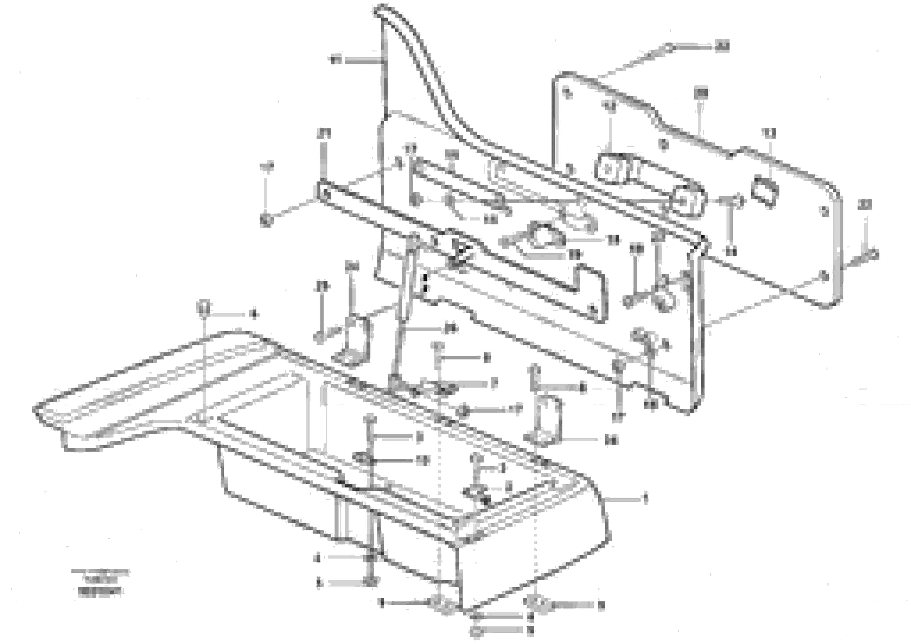 Схема запчастей Volvo A40E - 29503 Front fender, cover 