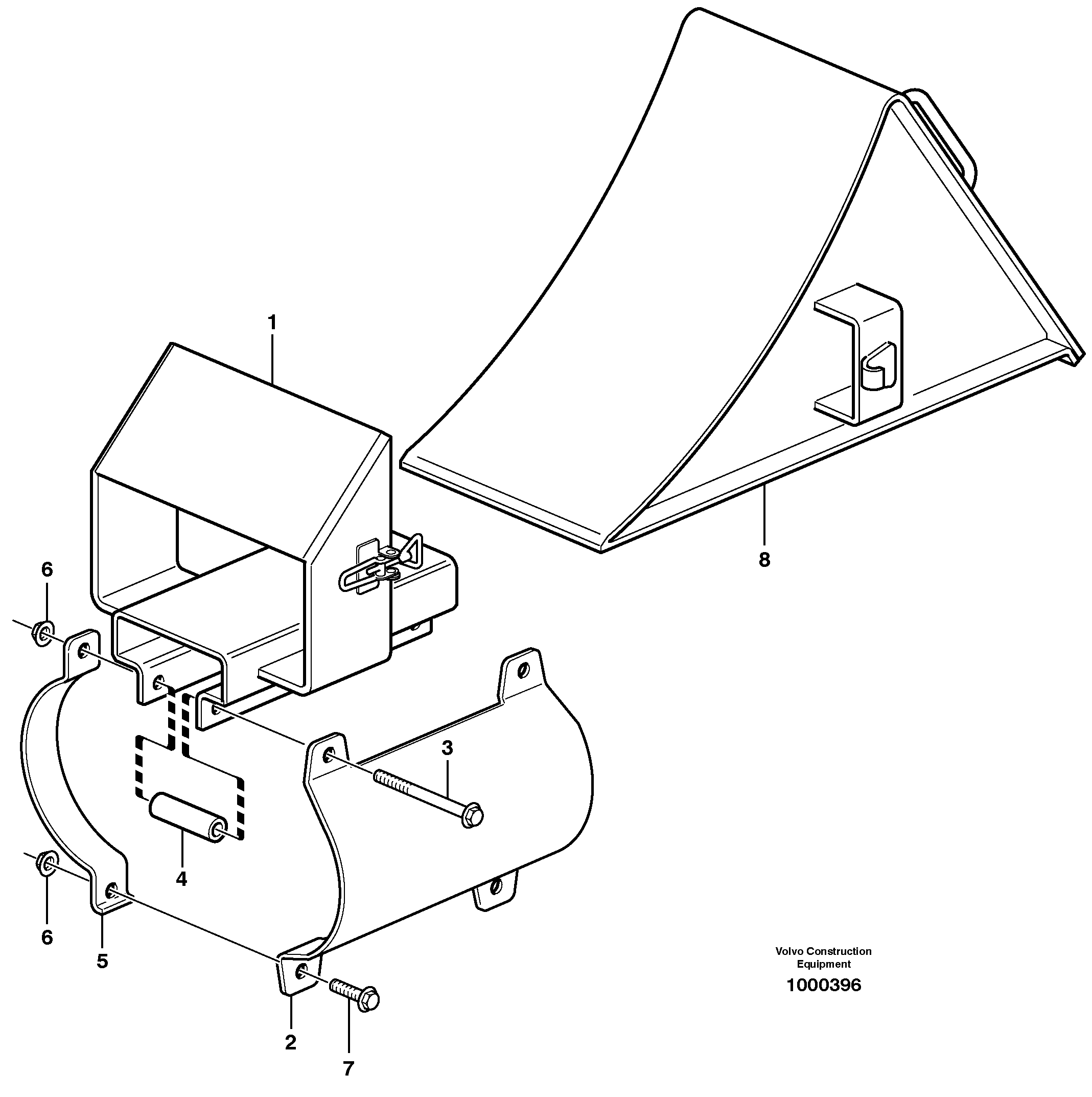 Схема запчастей Volvo A40E - 33018 Stop block for wheel 