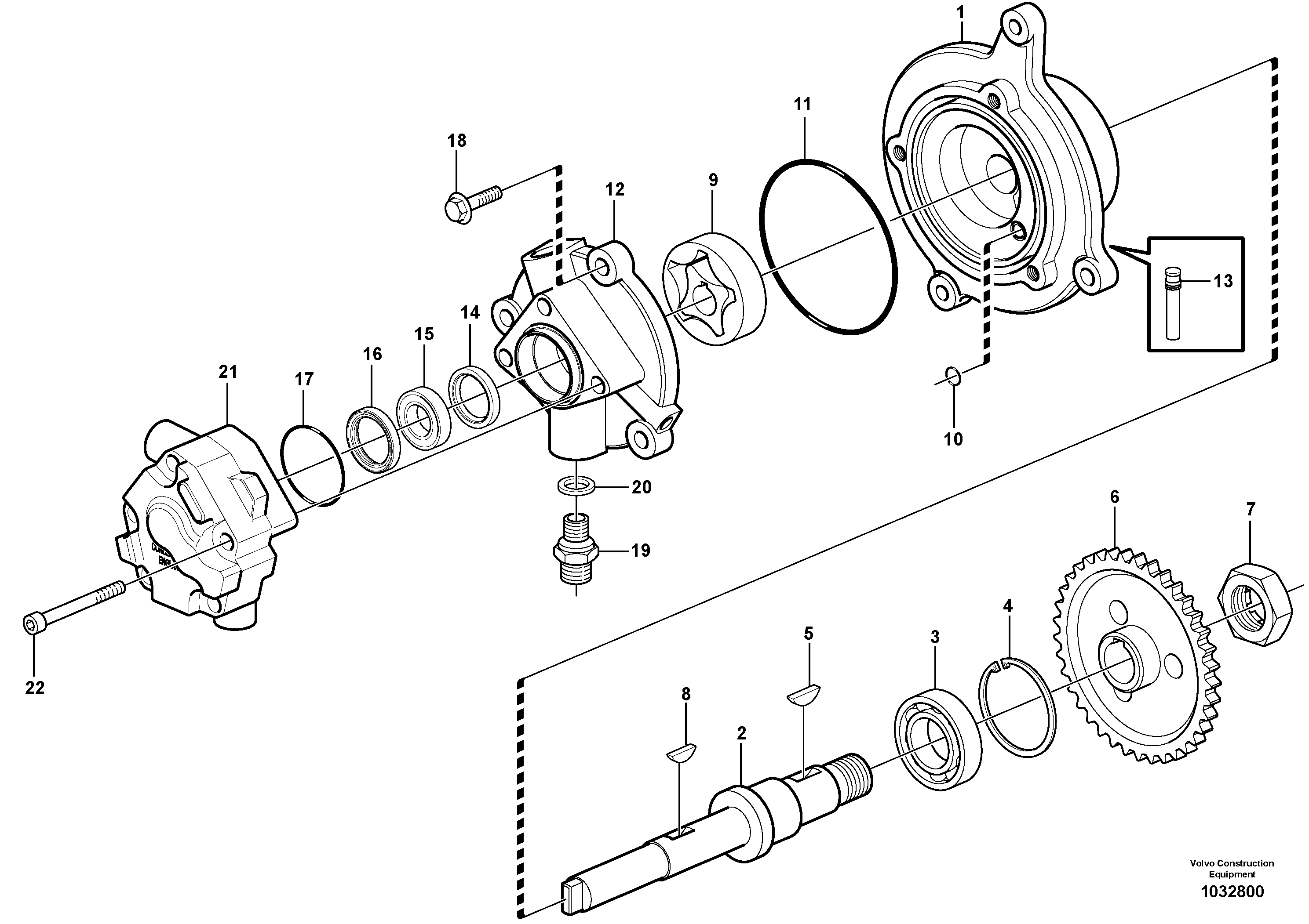 Схема запчастей Volvo A40E - 55927 Fuel pump 