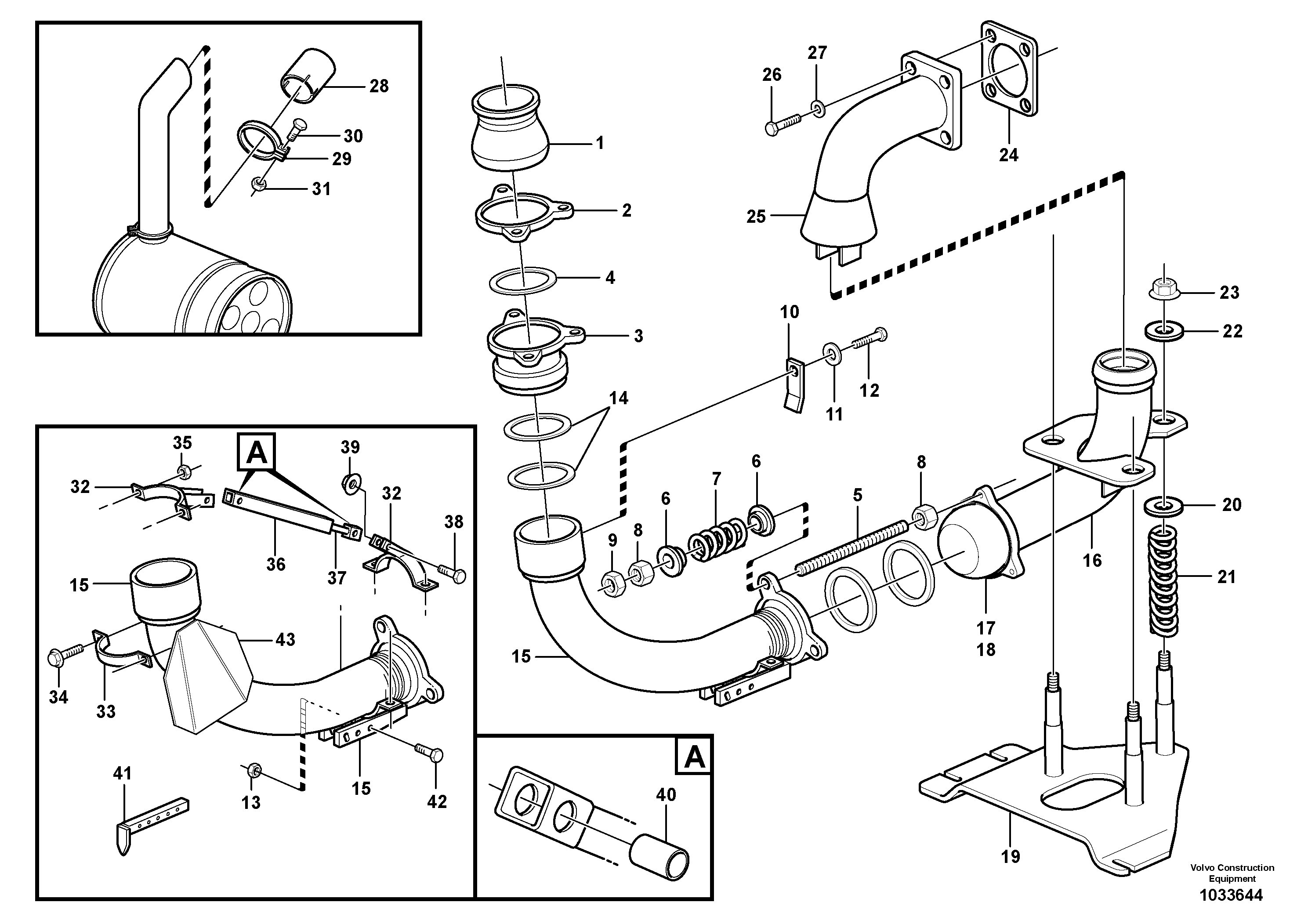 Схема запчастей Volvo A40E - 15991 Body heating 