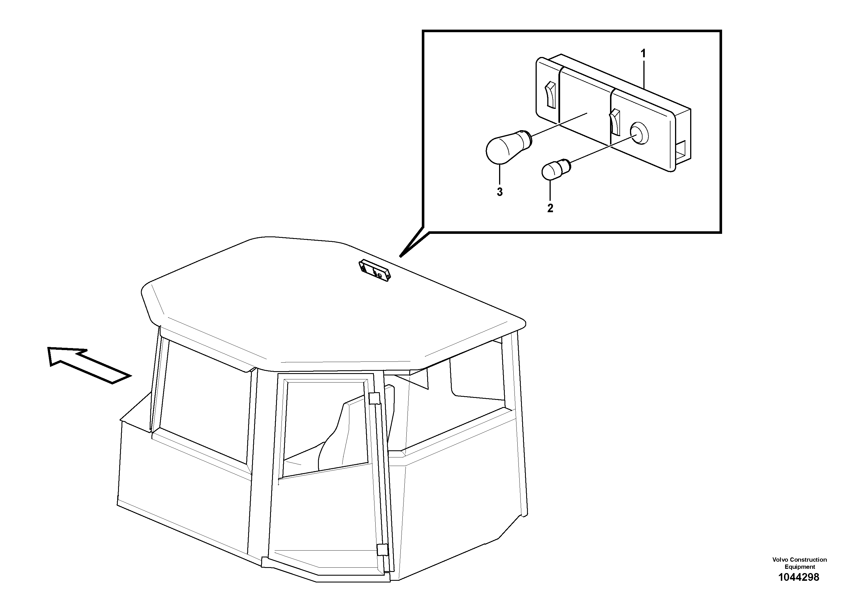 Схема запчастей Volvo A40E - 98572 Interior lamp 