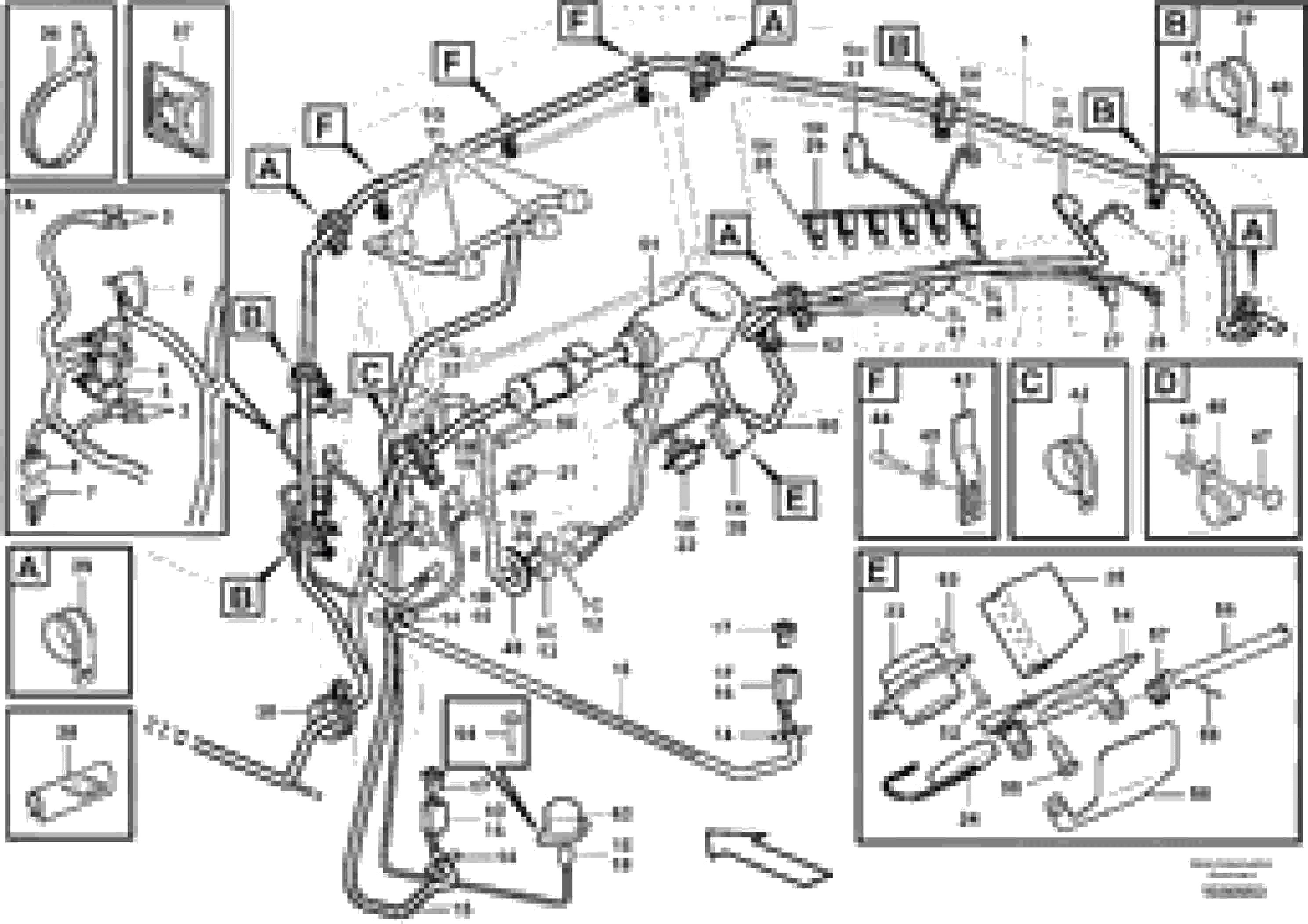 Схема запчастей Volvo A40E - 101080 Cable harnesses, instrument panel 