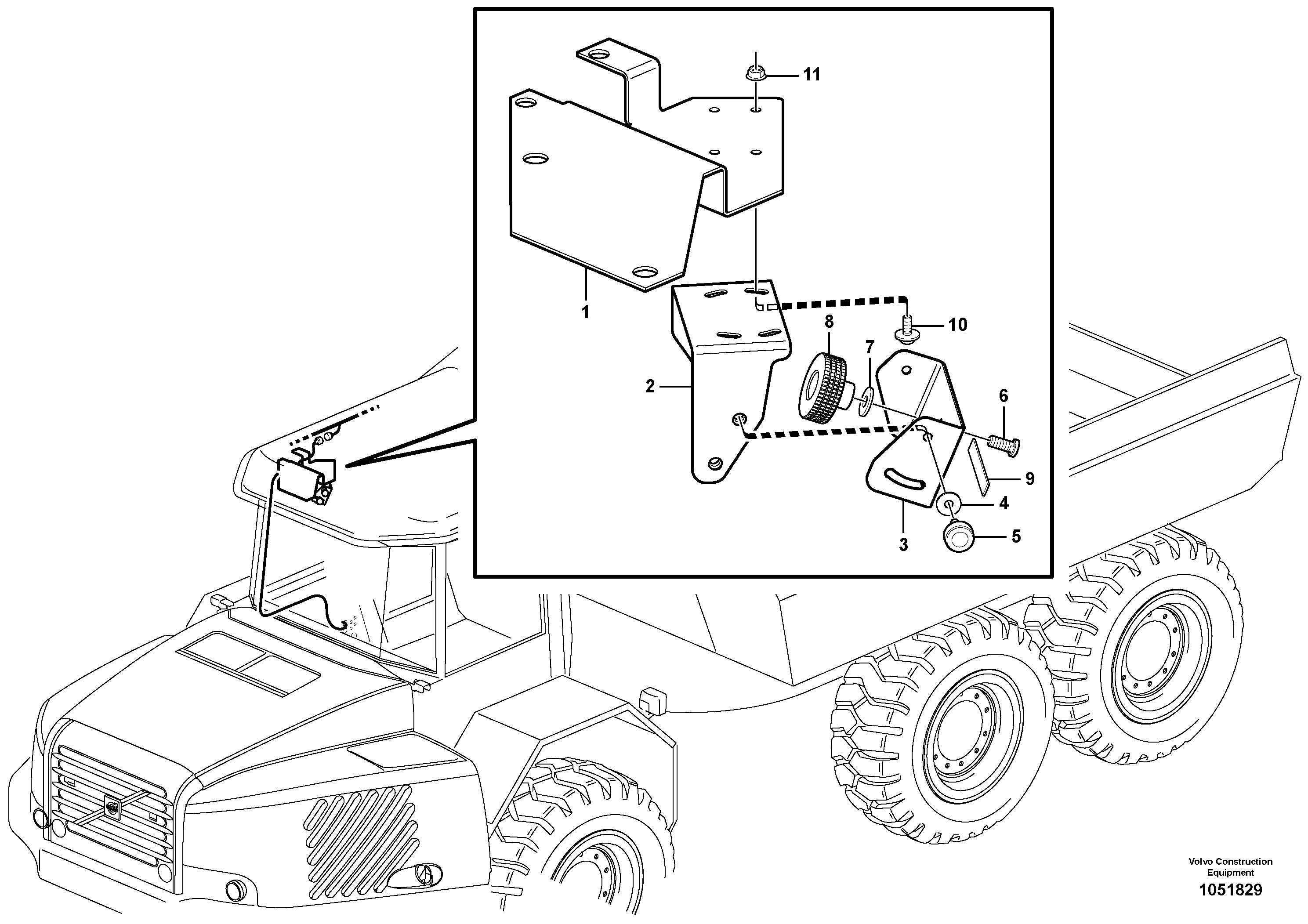 Схема запчастей Volvo A40E - 67551 Camera inclusive monitor 