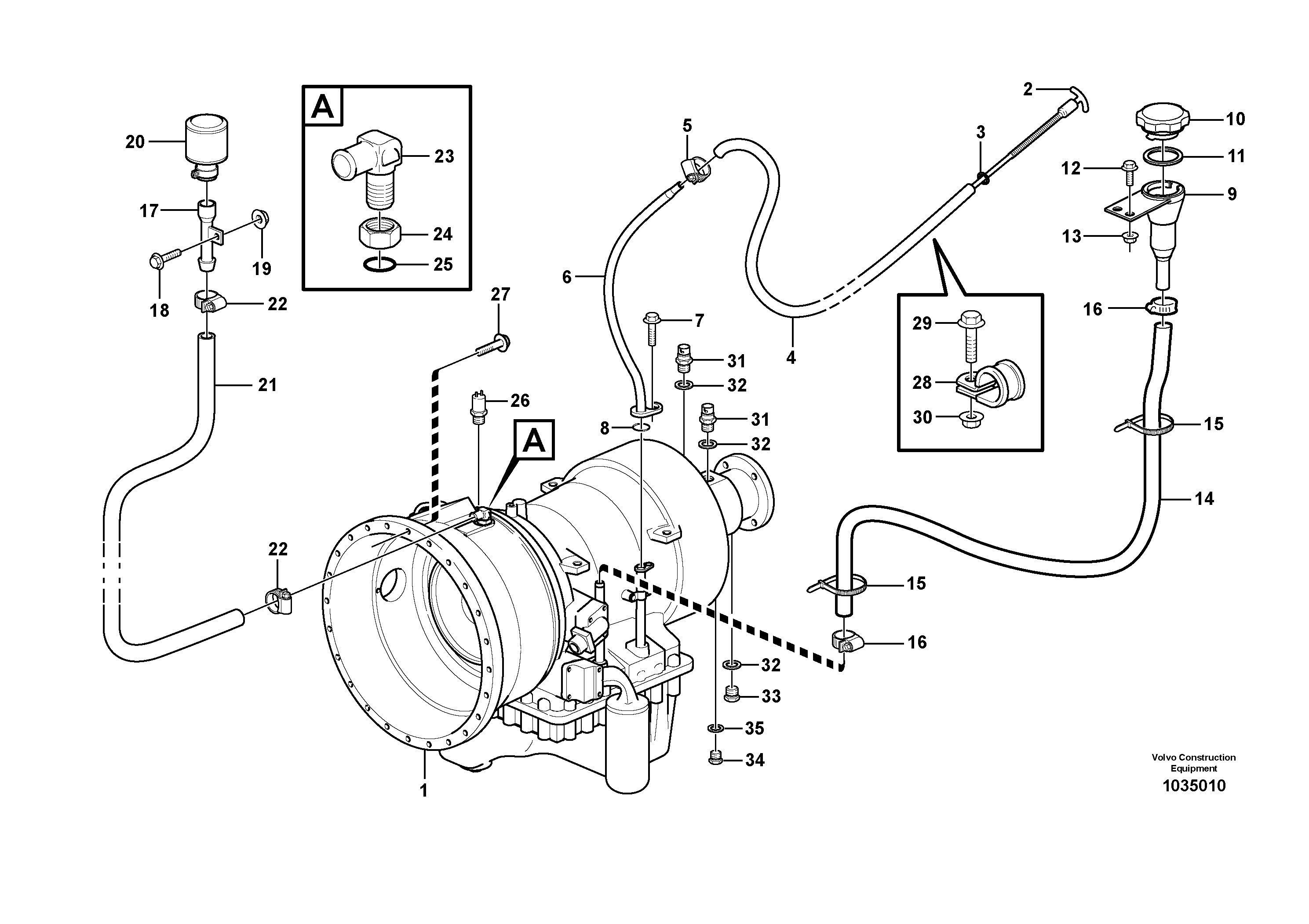 Схема запчастей Volvo A40E - 51497 Power transmission 