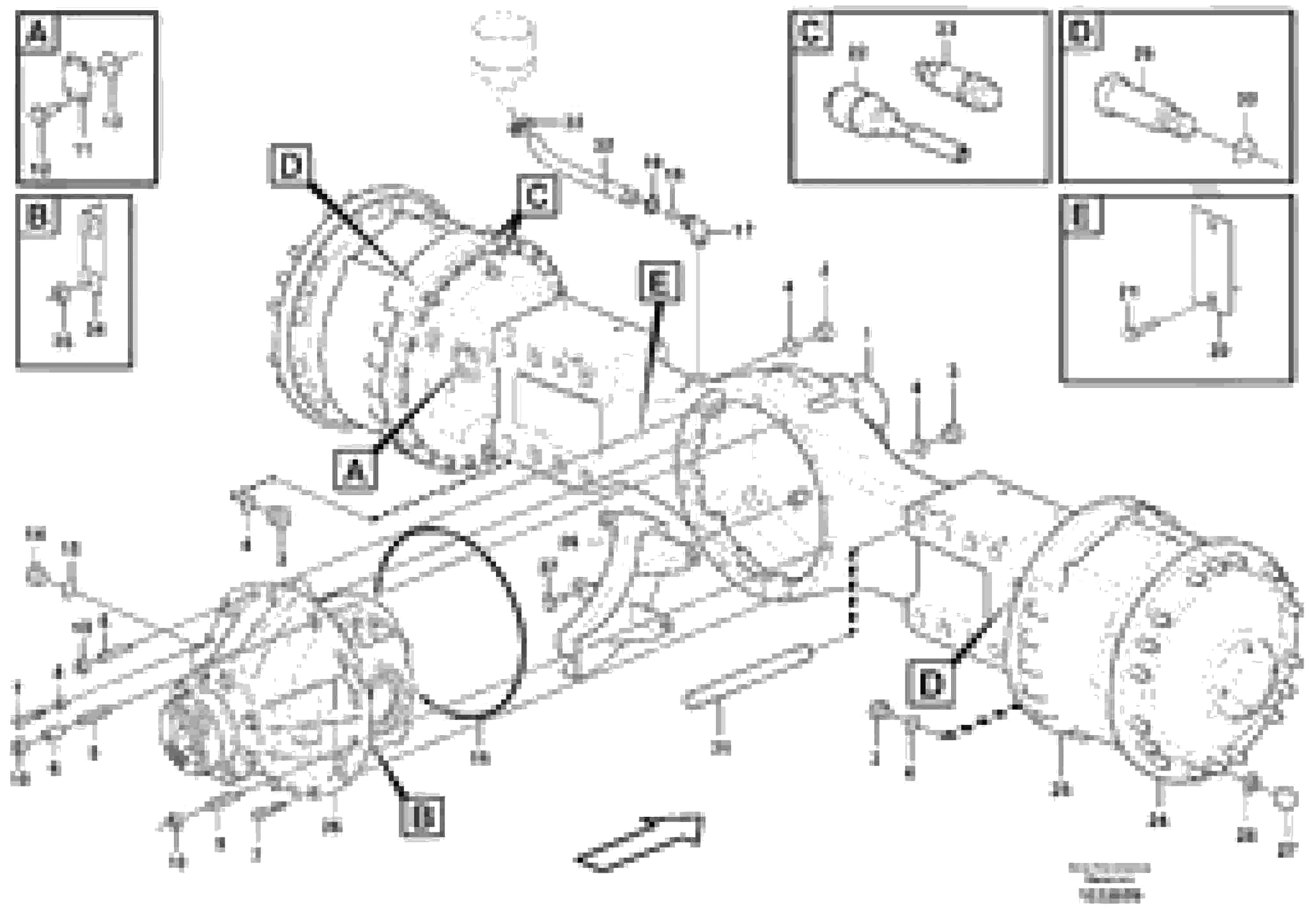 Схема запчастей Volvo A40E - 40940 Planetary axle, motor unit 