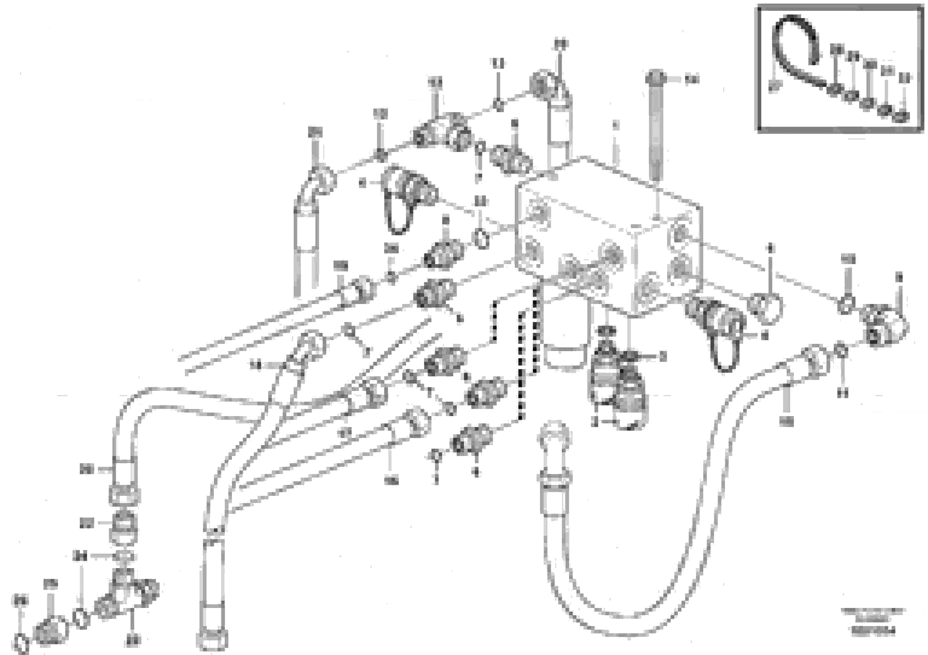 Схема запчастей Volvo A40E FS FULL SUSPENSION - 85630 Hydraulic brake system, motor unit, valve body 