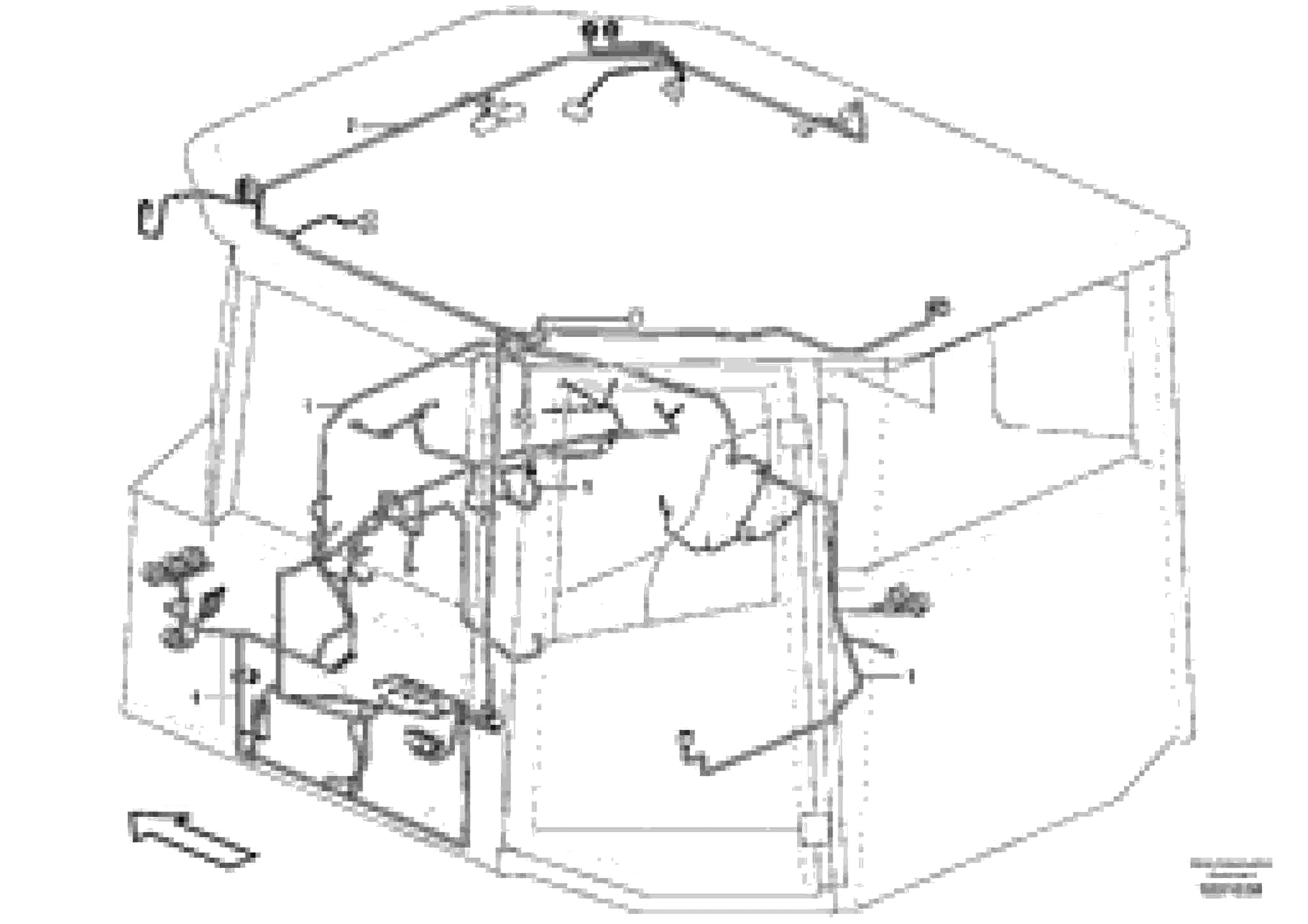 Схема запчастей Volvo A40E FS FULL SUSPENSION - 95376 Cable harnesses, cab 