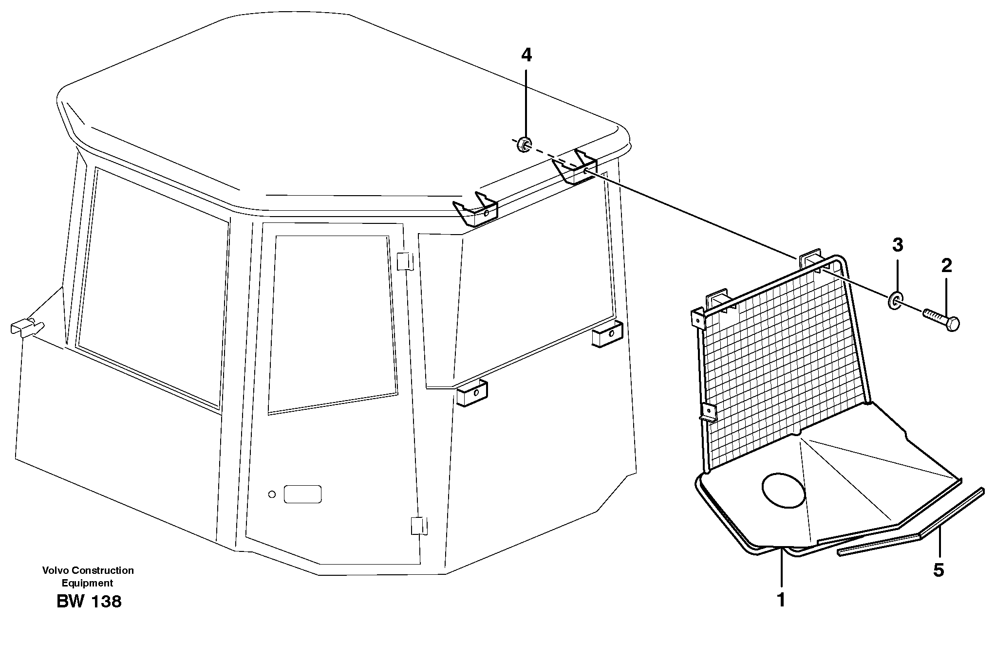 Схема запчастей Volvo A30D - 20811 Protective grid A30D S/N 12001 - S/N 73000 - BRA