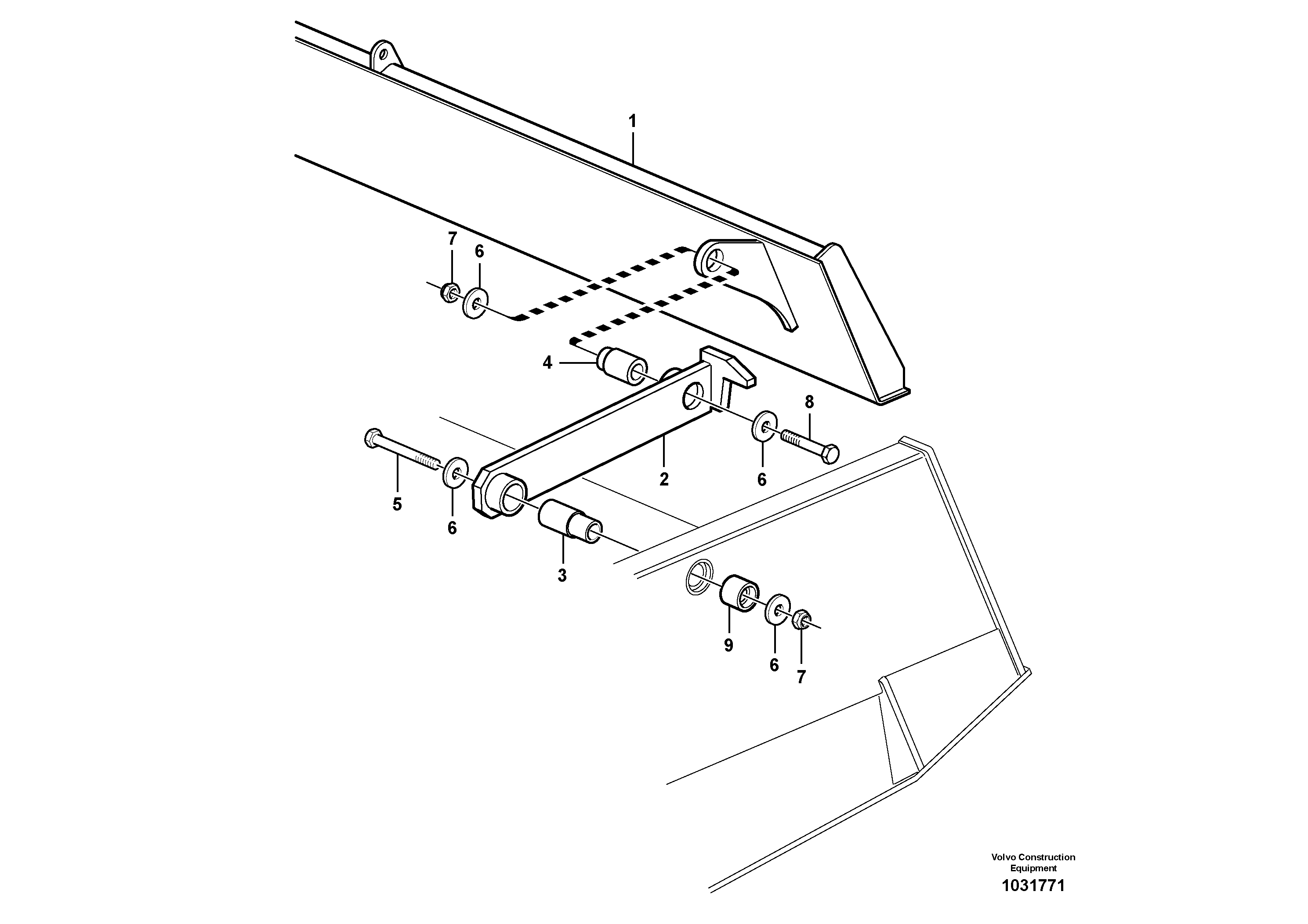 Схема запчастей Volvo A30D - 1123 Tailboard A30D S/N 12001 - S/N 73000 - BRA