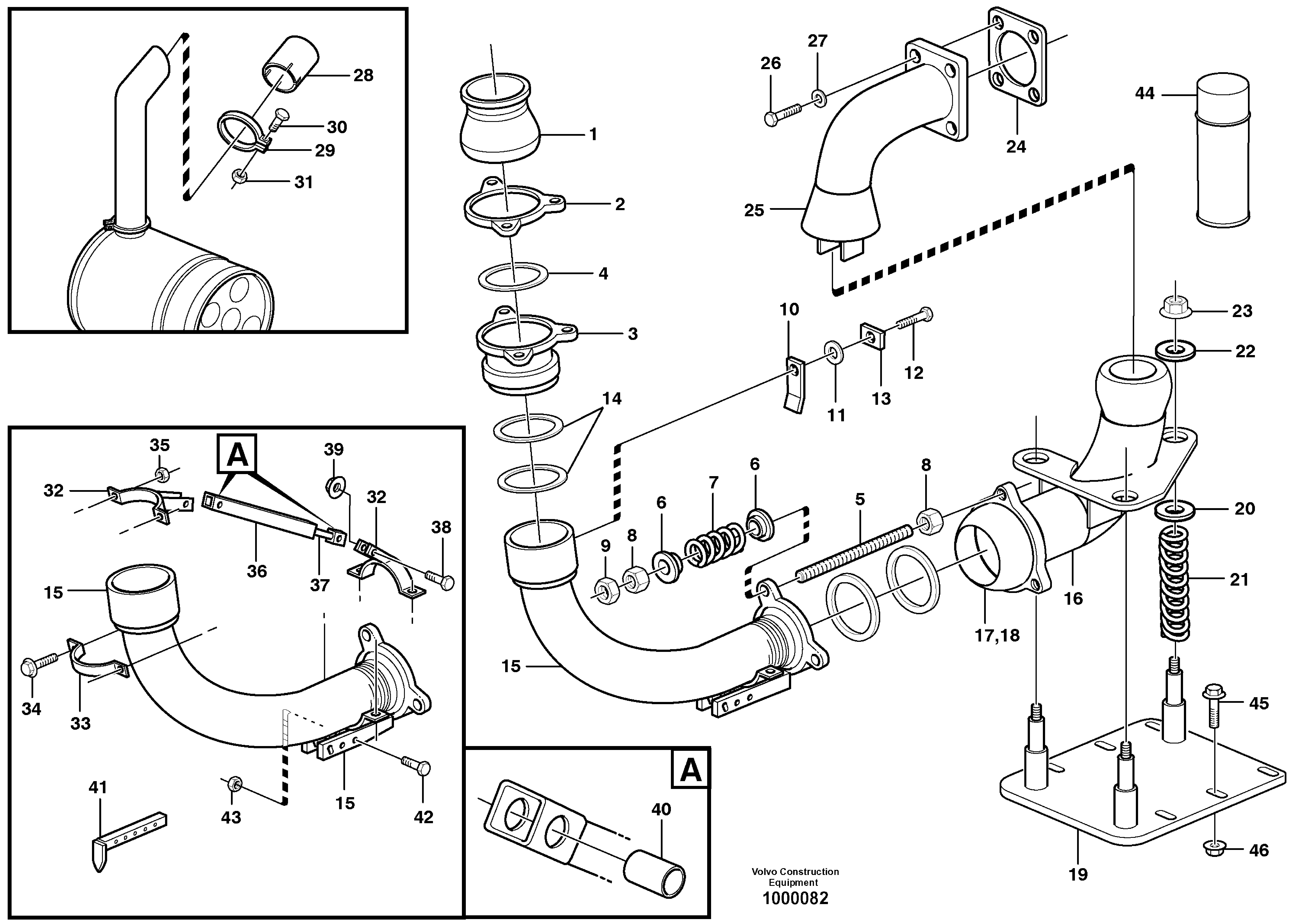 Схема запчастей Volvo A30D - 1353 Body heating A30D S/N 12001 - S/N 73000 - BRA