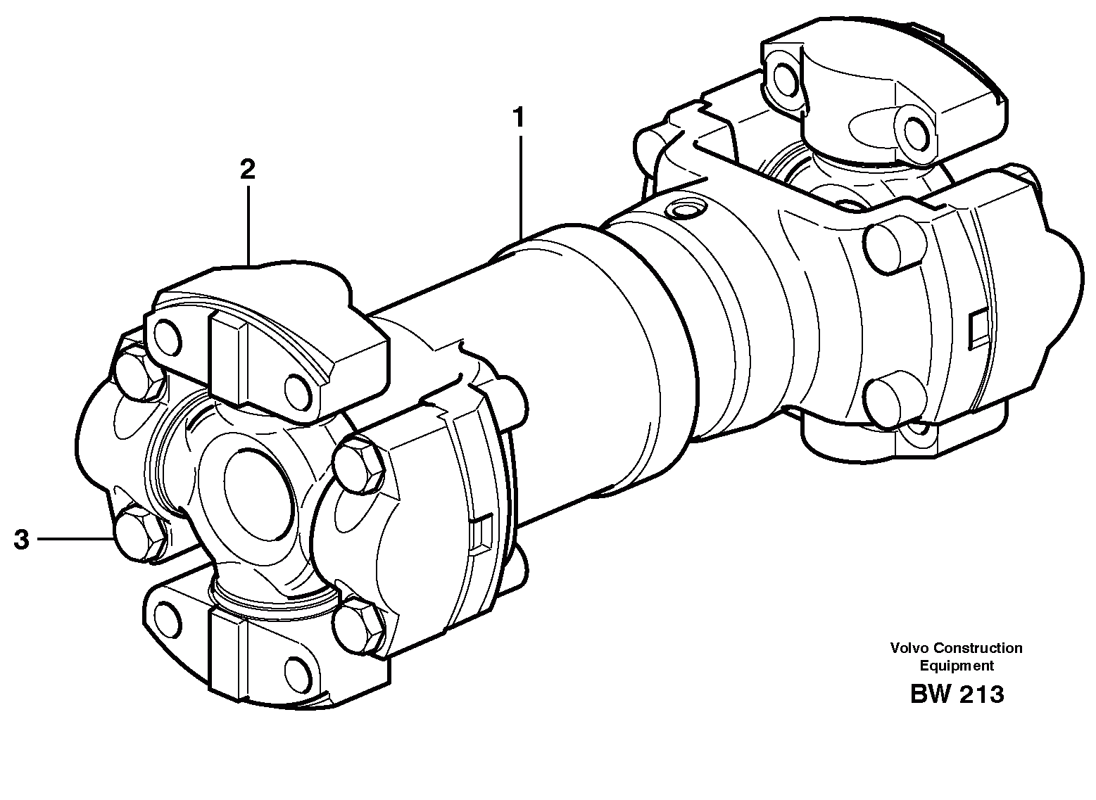 Схема запчастей Volvo A30D - 15351 Вал карданный A30D S/N 12001 - S/N 73000 - BRA