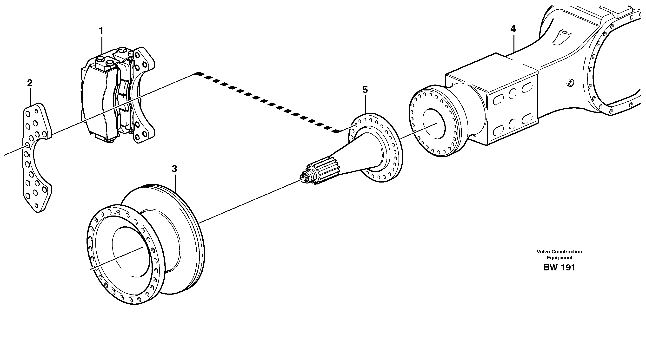 Схема запчастей Volvo A30D - 227 Rear wheel brake, axle 2 A30D S/N 12001 - S/N 73000 - BRA