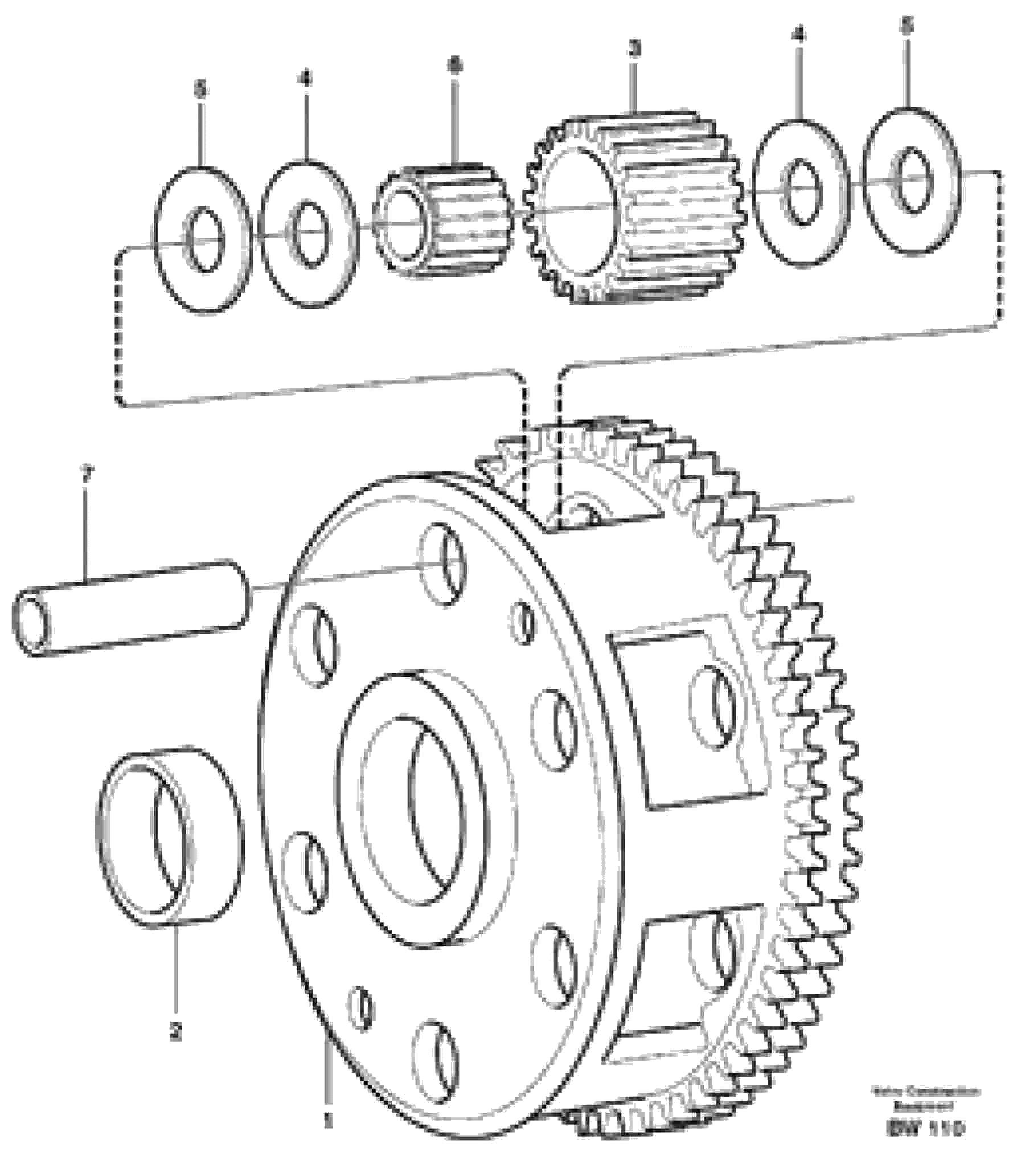 Схема запчастей Volvo A30D - 16998 Planet kit, stage 2 A30D S/N -11999, - 60093 USA S/N-72999 BRAZIL