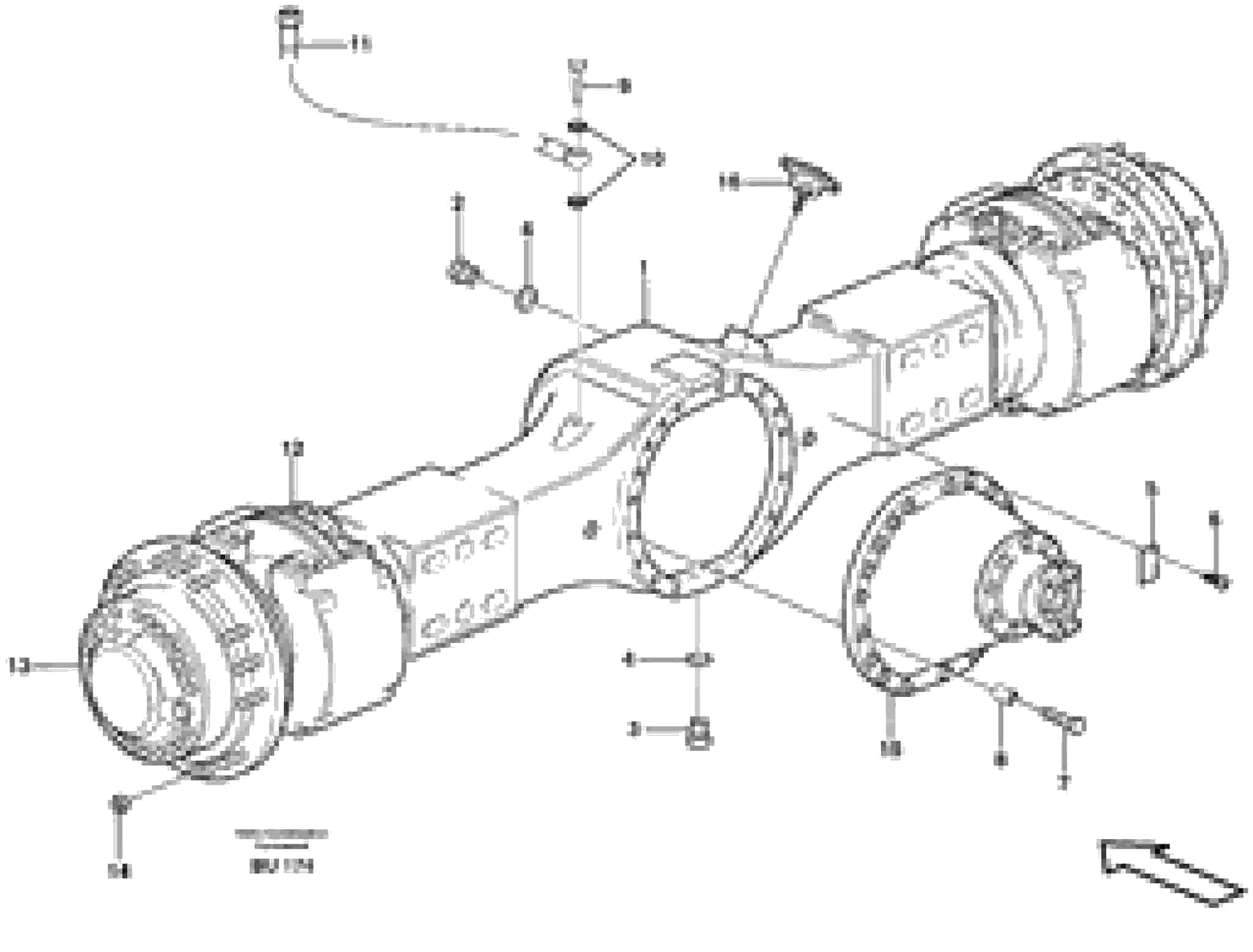 Схема запчастей Volvo A30D - 29278 Planetary axle, motor unit A30D S/N -11999, - 60093 USA S/N-72999 BRAZIL